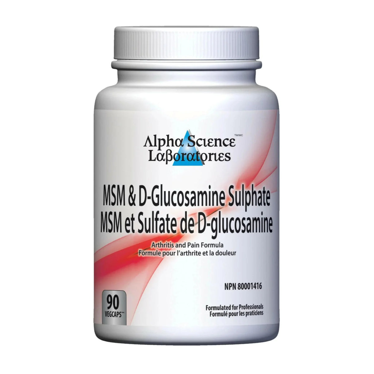 Alpha Science MSM & D-Glucosamine Sulphate 90c
