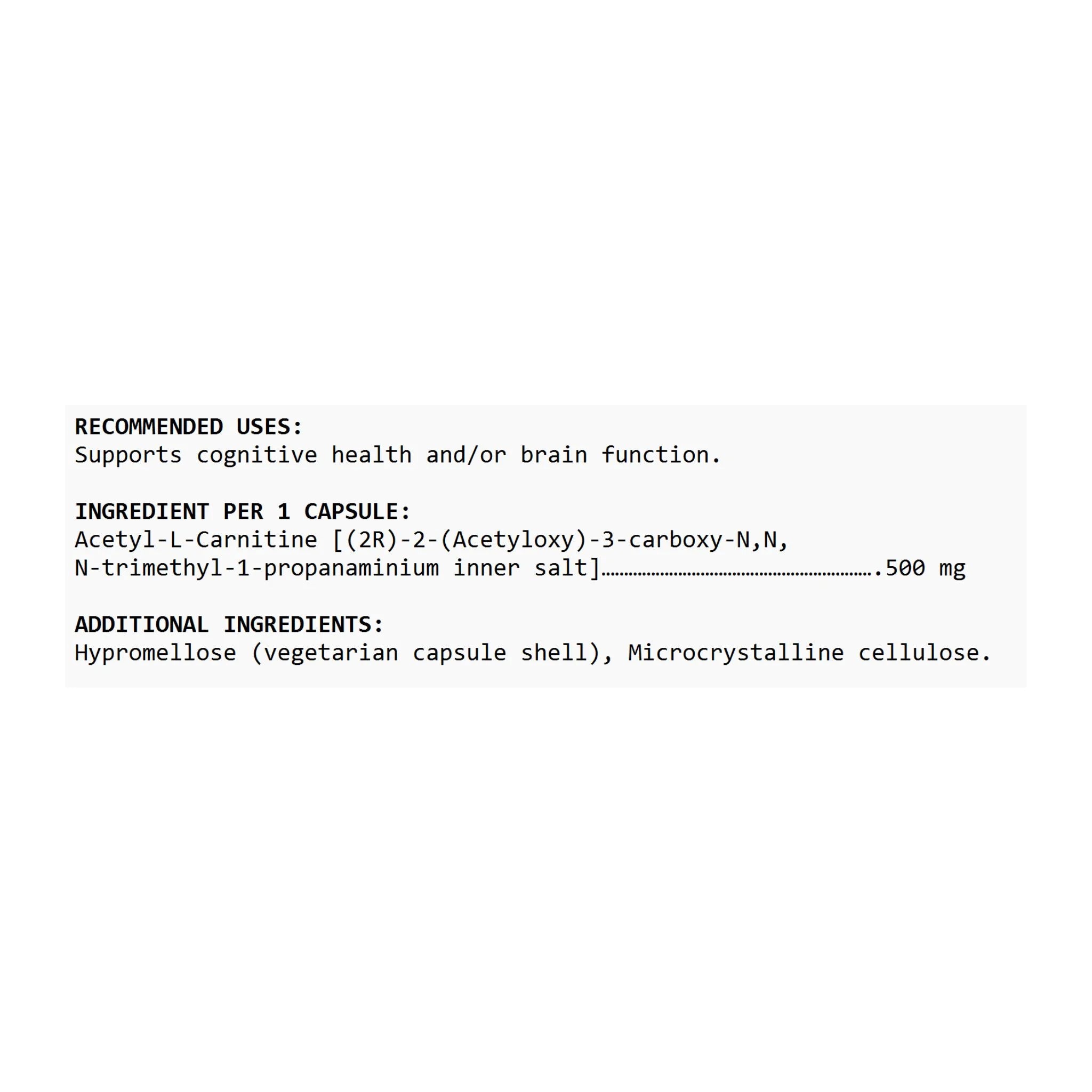 Alpha Science Acetyl-L-Carnitine 90c