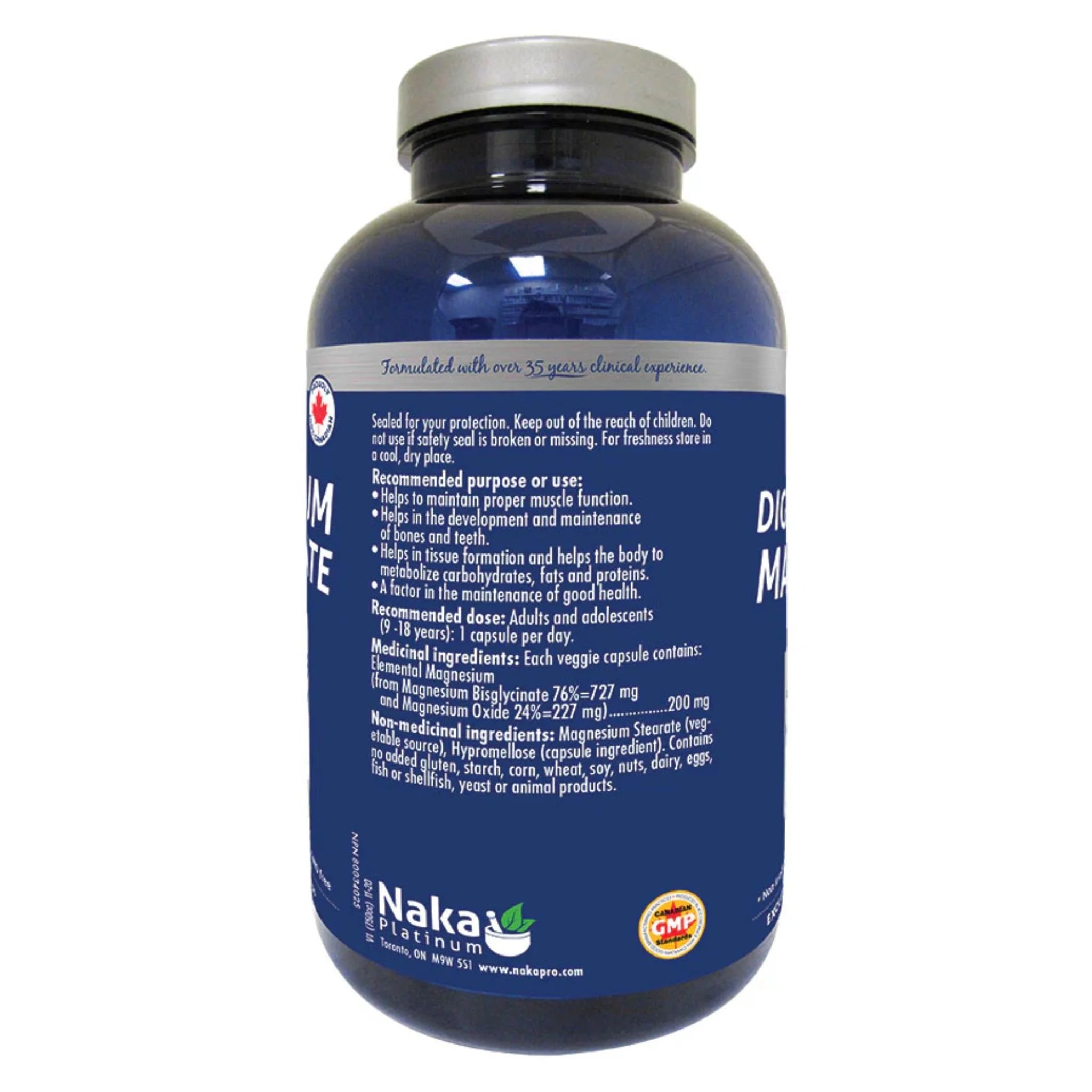 Naka Pro Magnesium Biscglycinate 200mg (150 VegCaps)