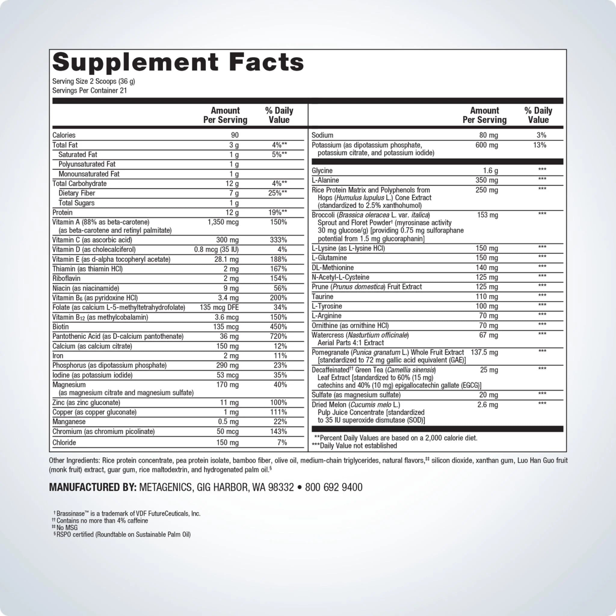 Metagenics UltraClear Renew Chai 840g - Nature's Source Inc