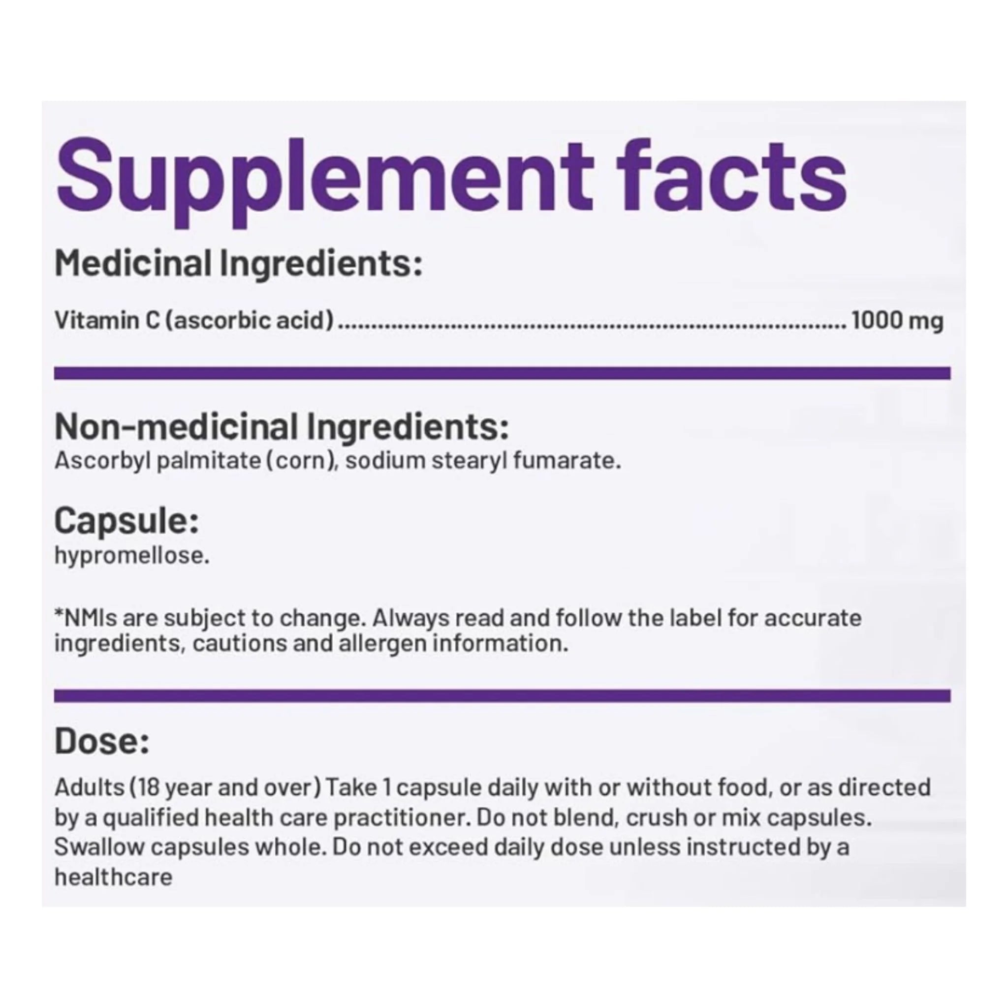 AOR Pro Vitamin C 1000mg 300 Veg - Caps - Nature's Source Inc