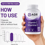 AOR Pro Vitamin C 1000mg 300 Veg - Caps - Nature's Source Inc