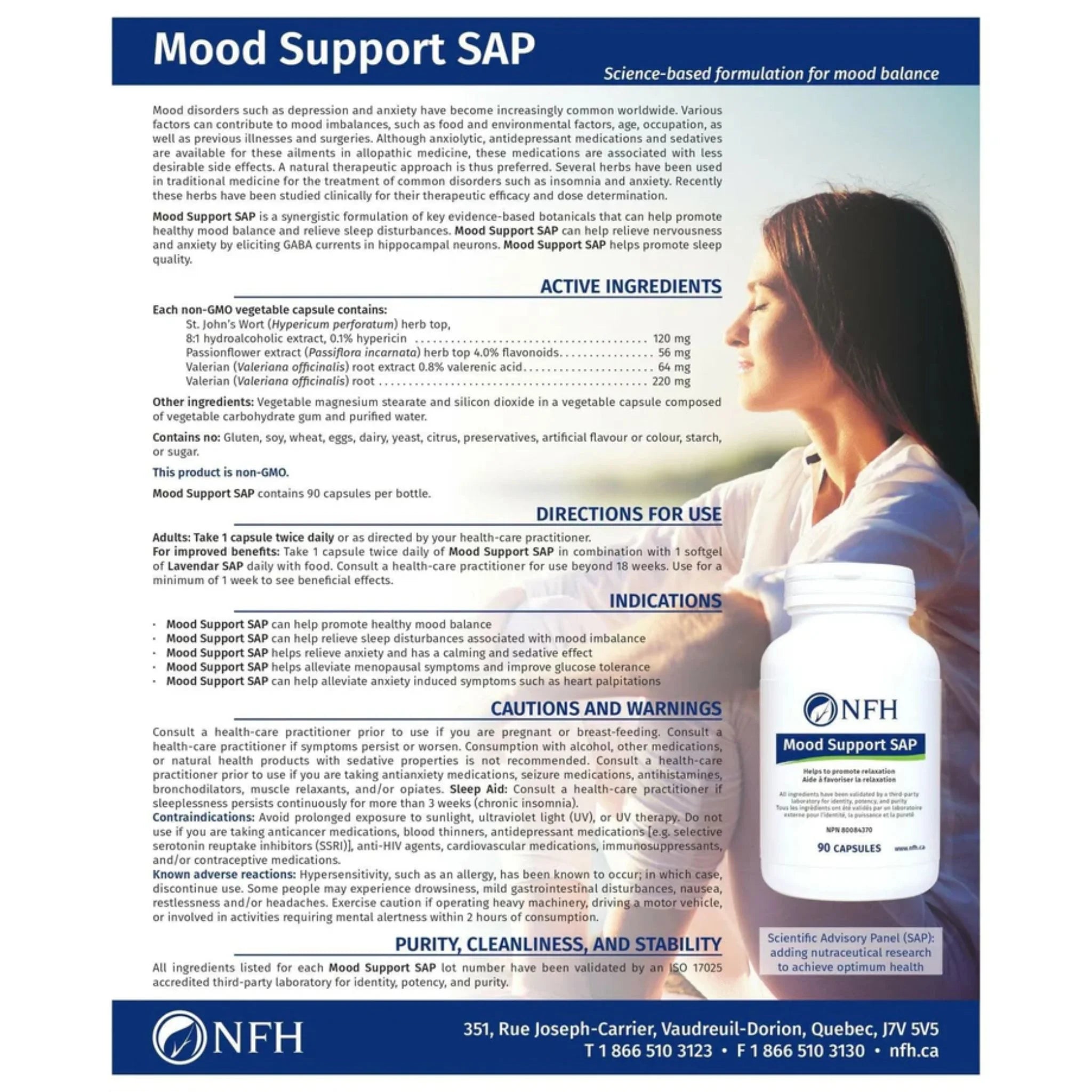 Nfh Mood Support Sap 90 Capsules - Nature's Source Inc