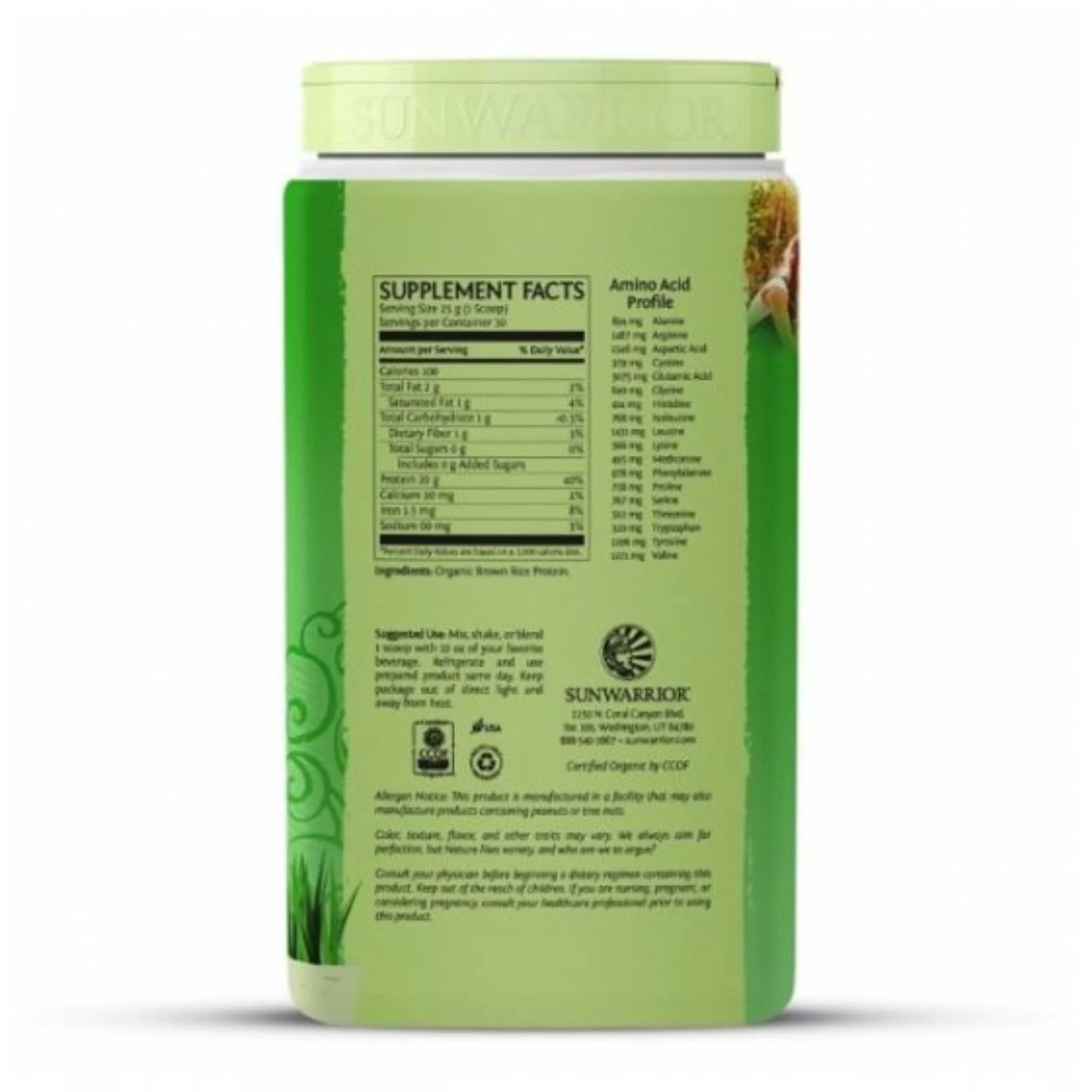 Sunwarrior Classic Rice Protein Natural 750 g - Nature's Source Inc