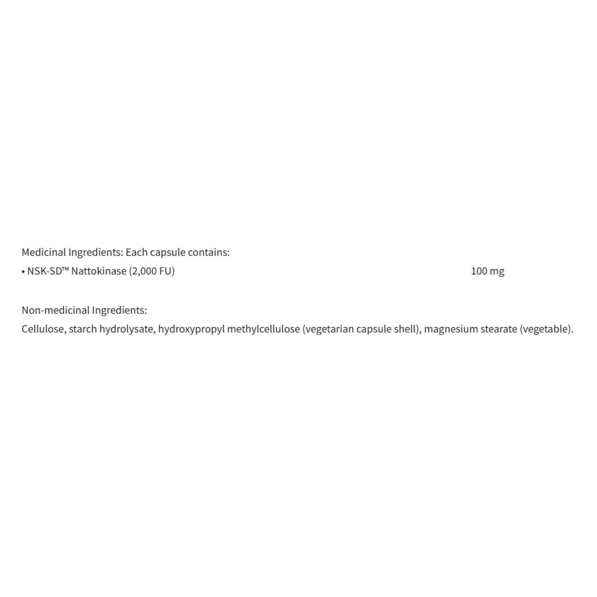 Biomed Nattokinase NSK SD 60 Capsules - Nature's Source Inc