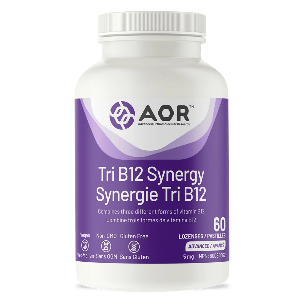 AOR Tri B12 Synergy 60 Lozenges - Nature's Source Inc
