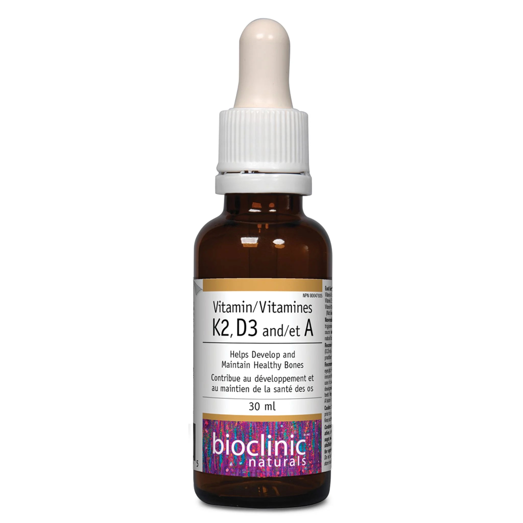 Bioclinic Naturals Vitamin D3, K2 and A 30ml - Nature's Source Inc