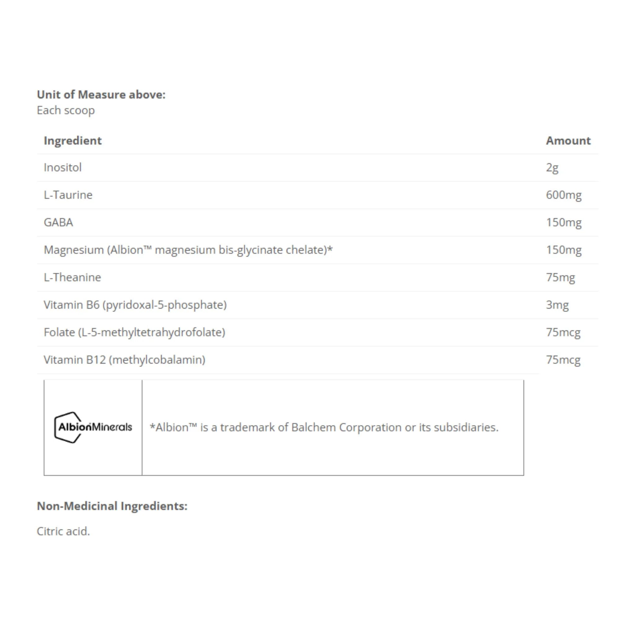 Cyto Matrix Relax Matrix 280g - Nature's Source Inc