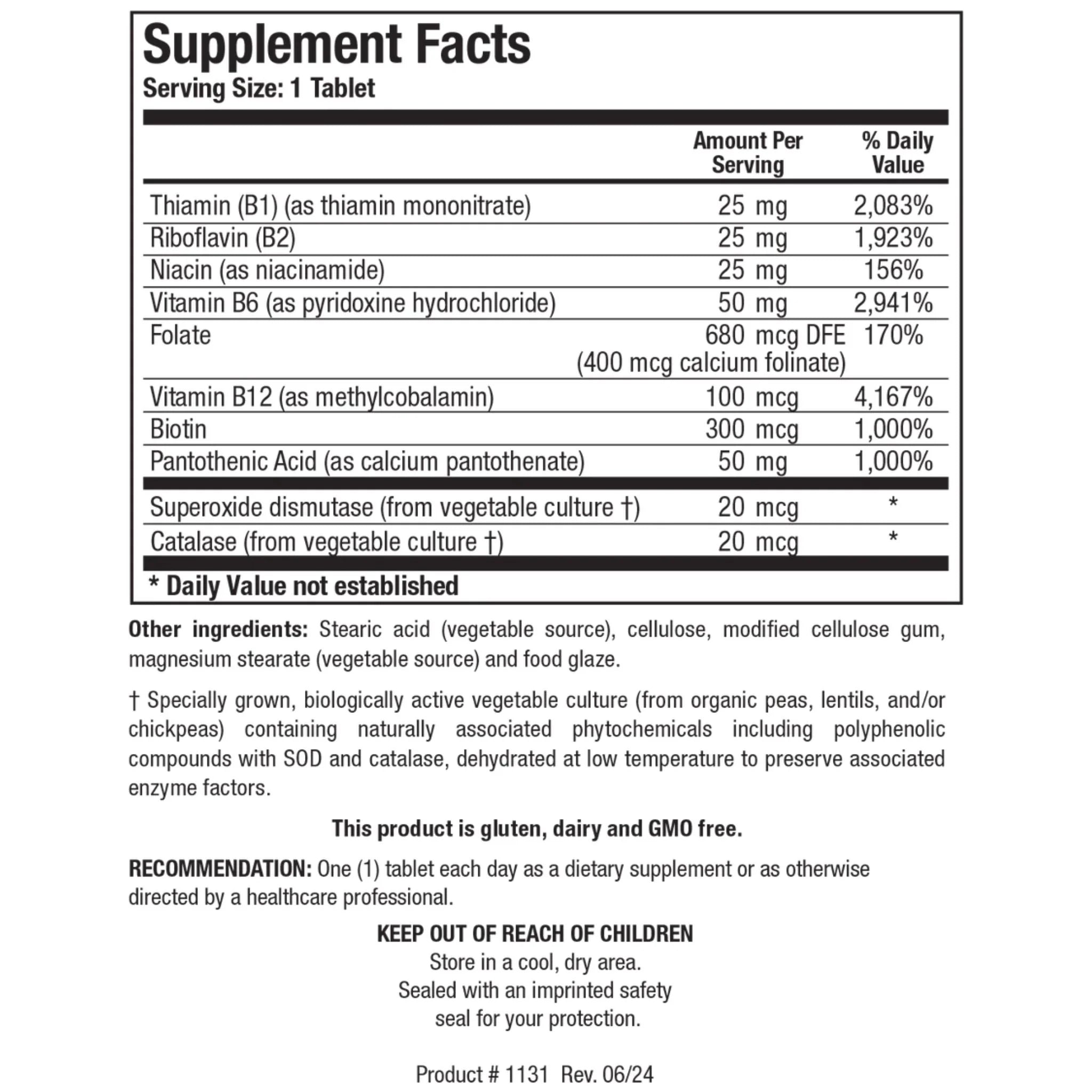 Biotics Bio B Complex 90T
