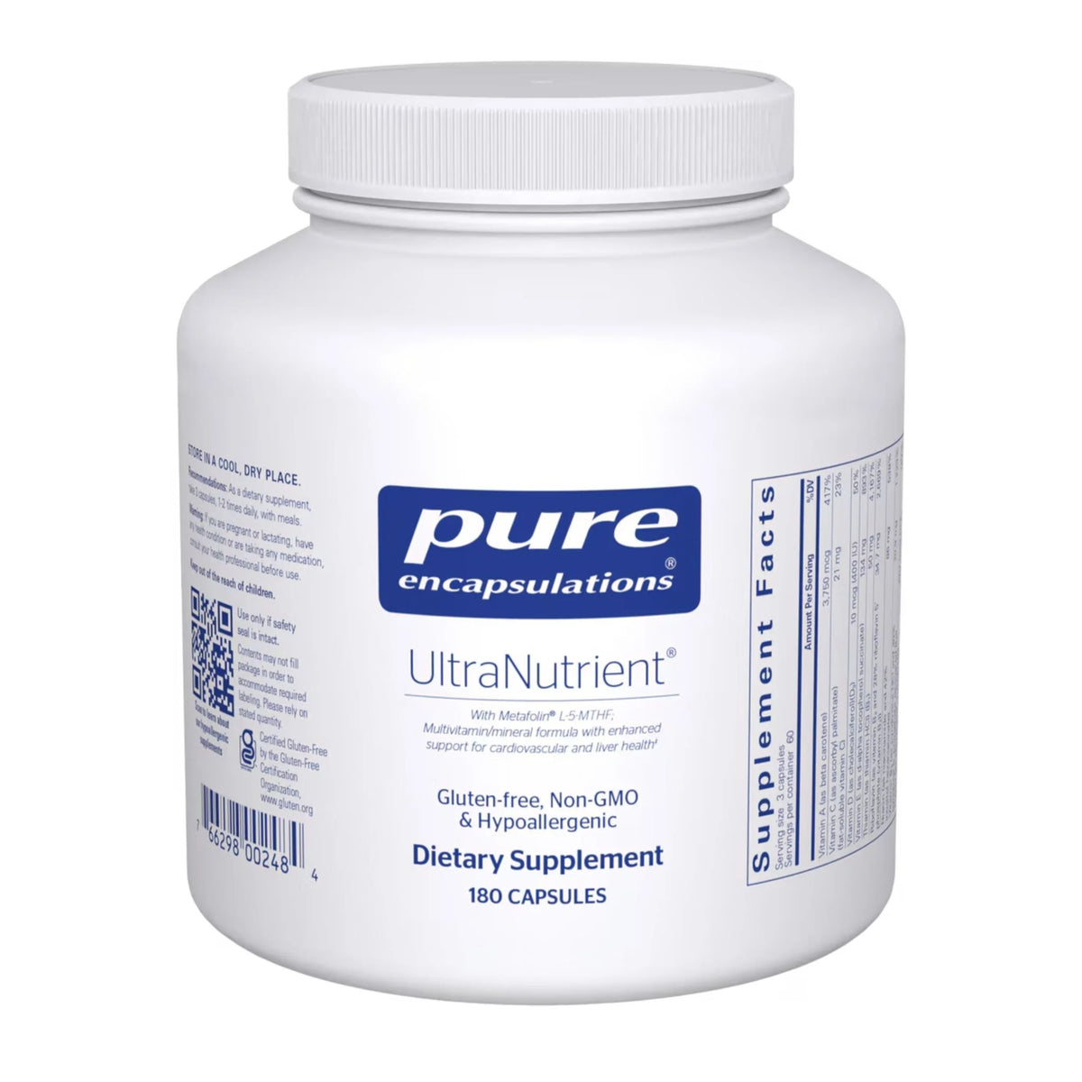 Pure Encapsulation Ultranutrient 180 Capsules - Nature's Source Inc