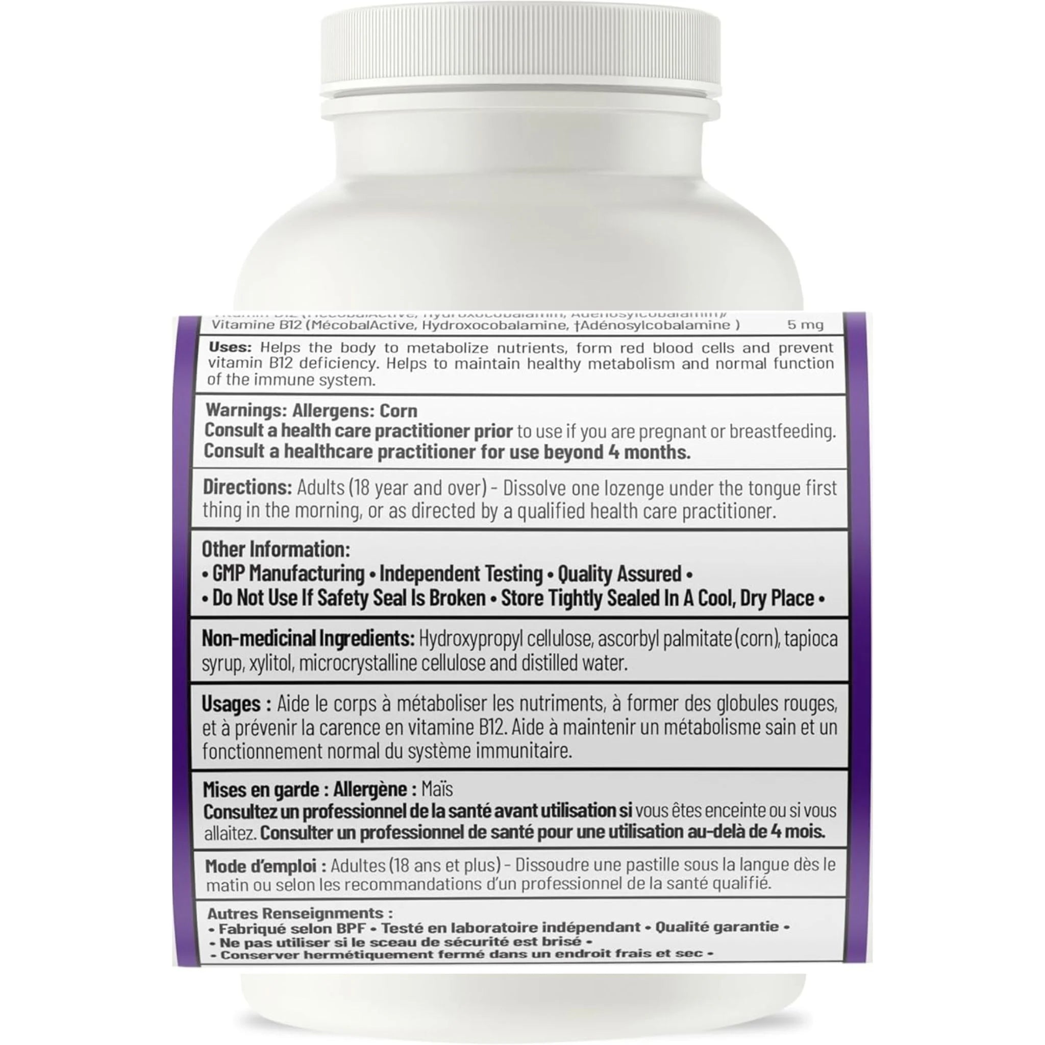 AOR Pro TRI-B12 Synergy 60 Lozenges