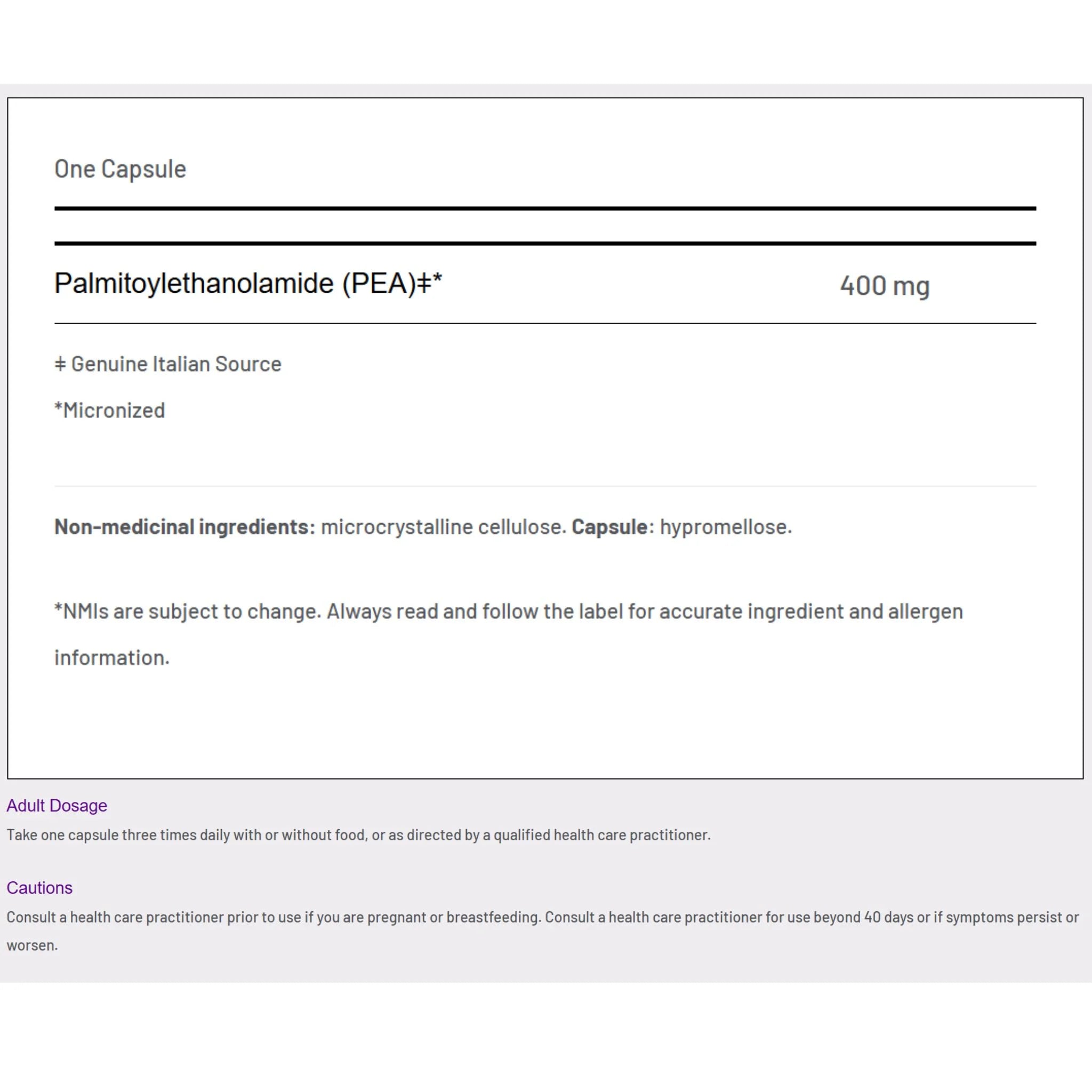 AOR PEA Activate Capsule 90 Capsules (Pain and Inflammation)