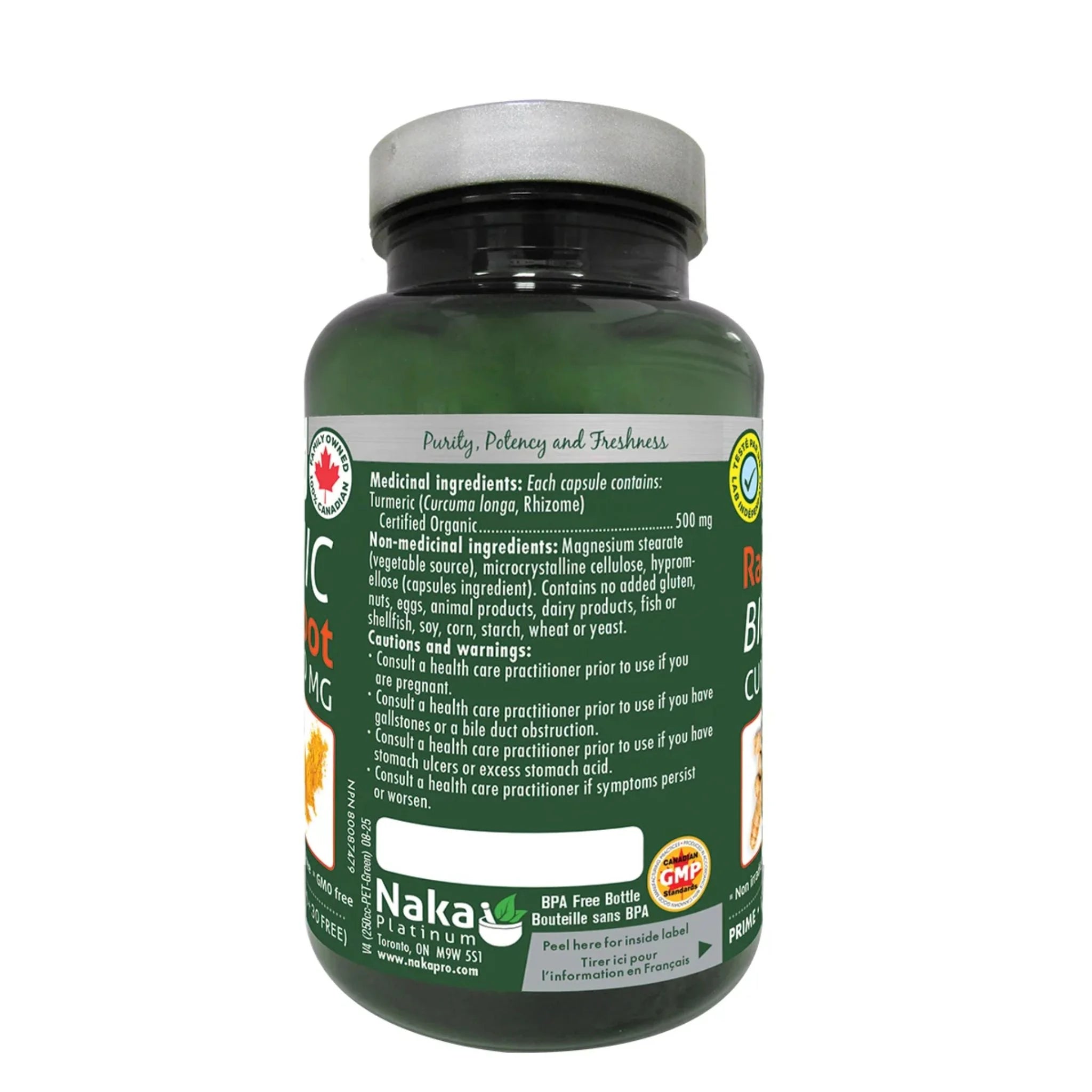 Naka Organic Whole Root Turmeric 120 ct