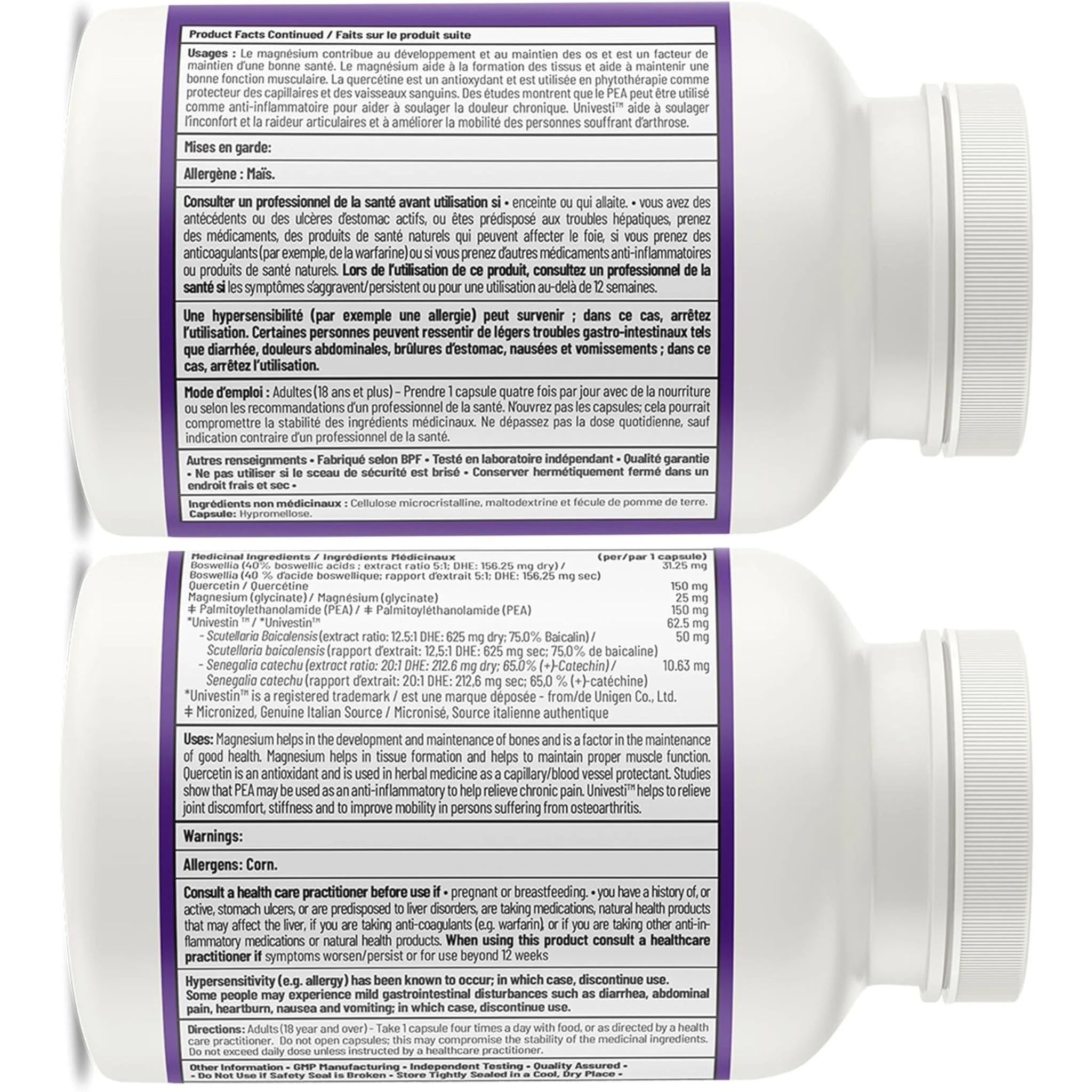 AOR P.E.A.k Pain-Relief 419mg 120 Capsules