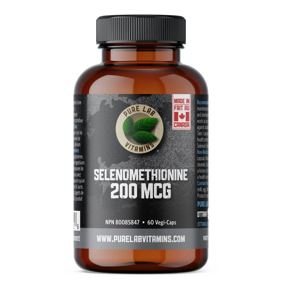 Pure Lab Vitamins Selenomethionine 200mcg 60ct