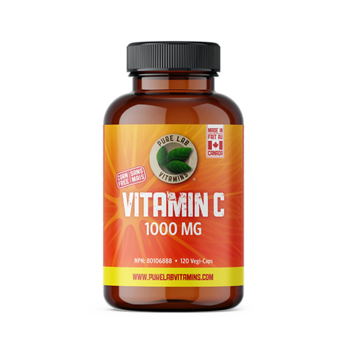 Pure Lab Vitamins Vitamin C 1000mg 120 Vegan Capsules