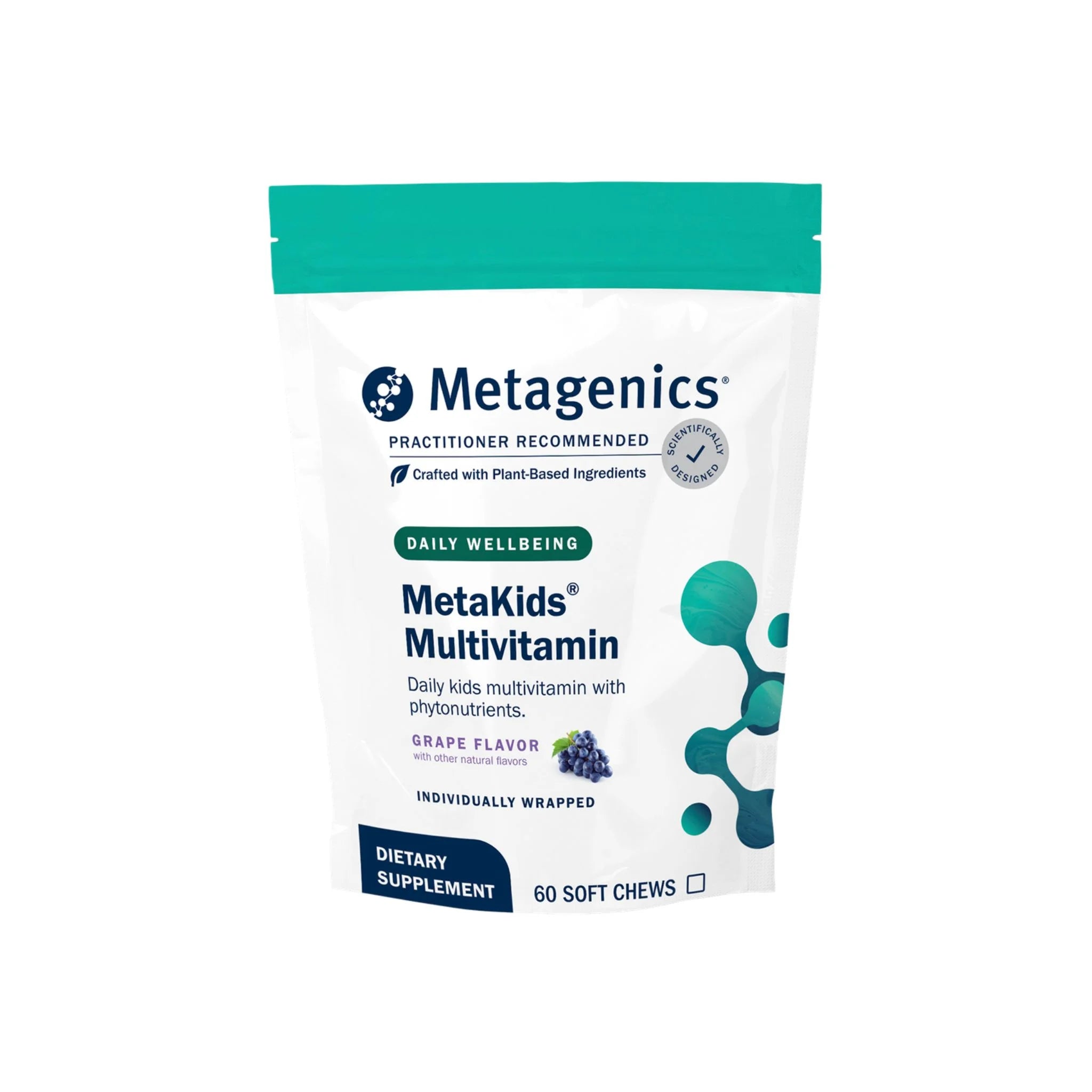 Metagenics MetaKids Multi Grape 60 Soft Chews - Nature's Source Inc