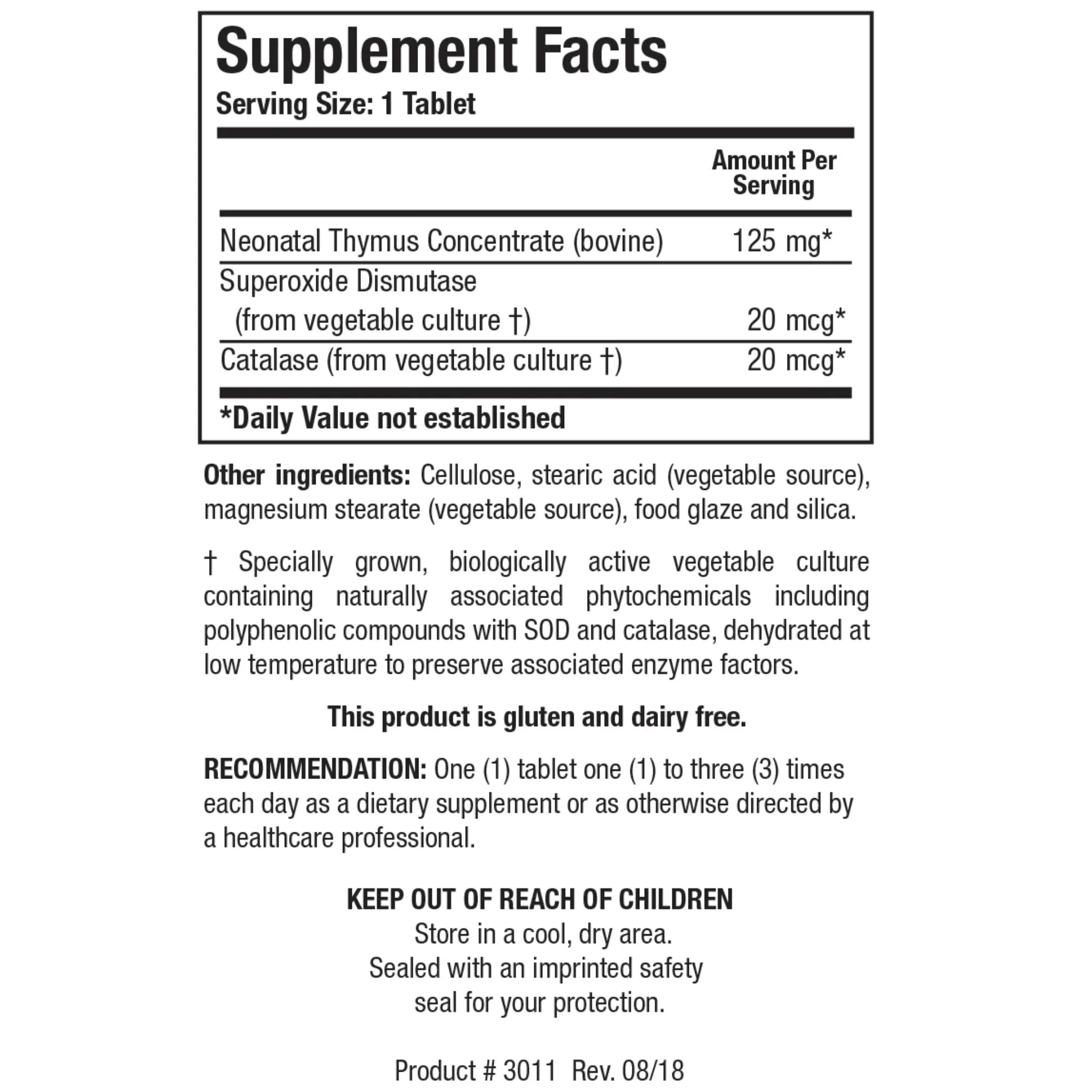 Biotics Cytozyme-THY™ 60 Tablets