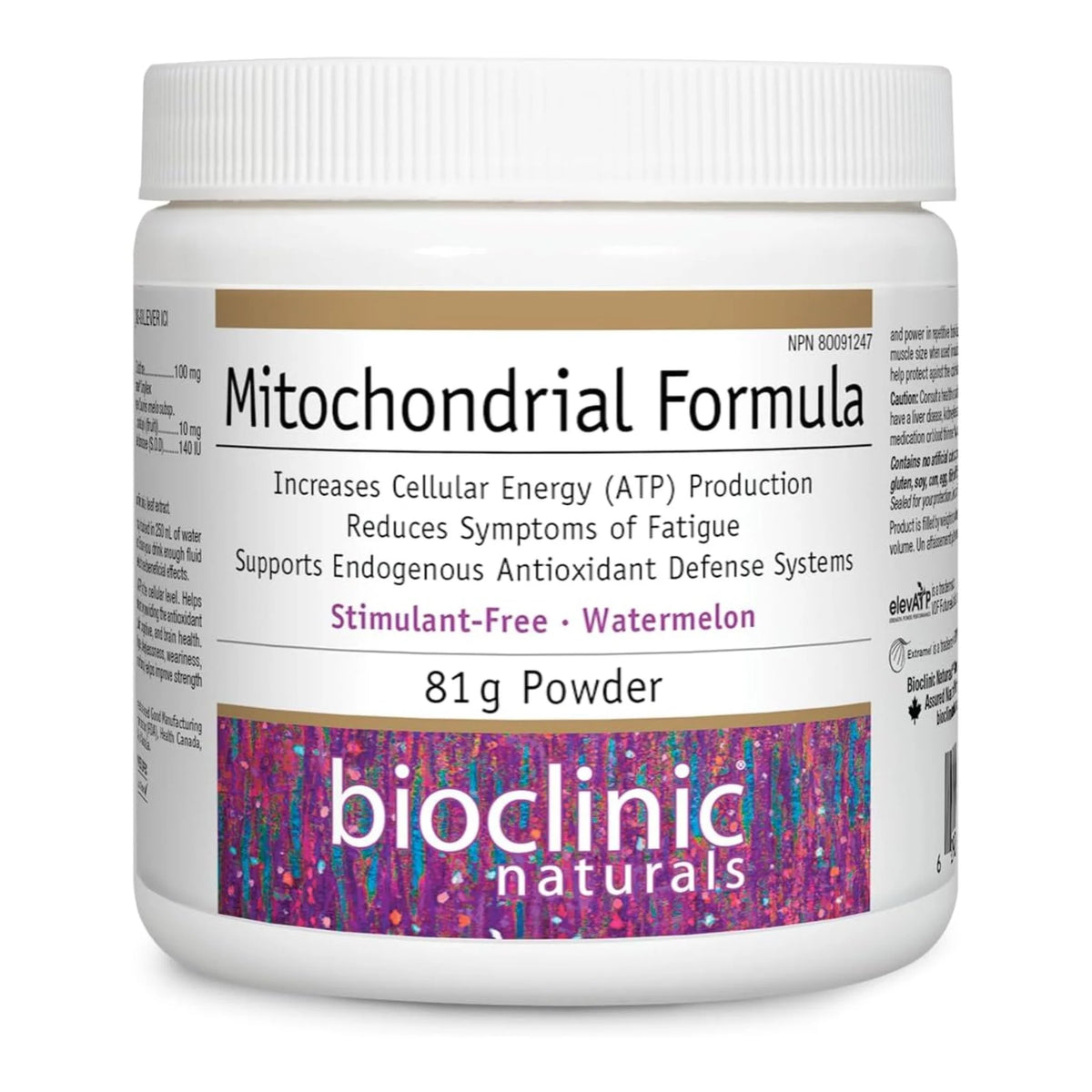 Bioclinic Naturals Mitochondrial Formula Watermelon 81g - Nature's Source Inc