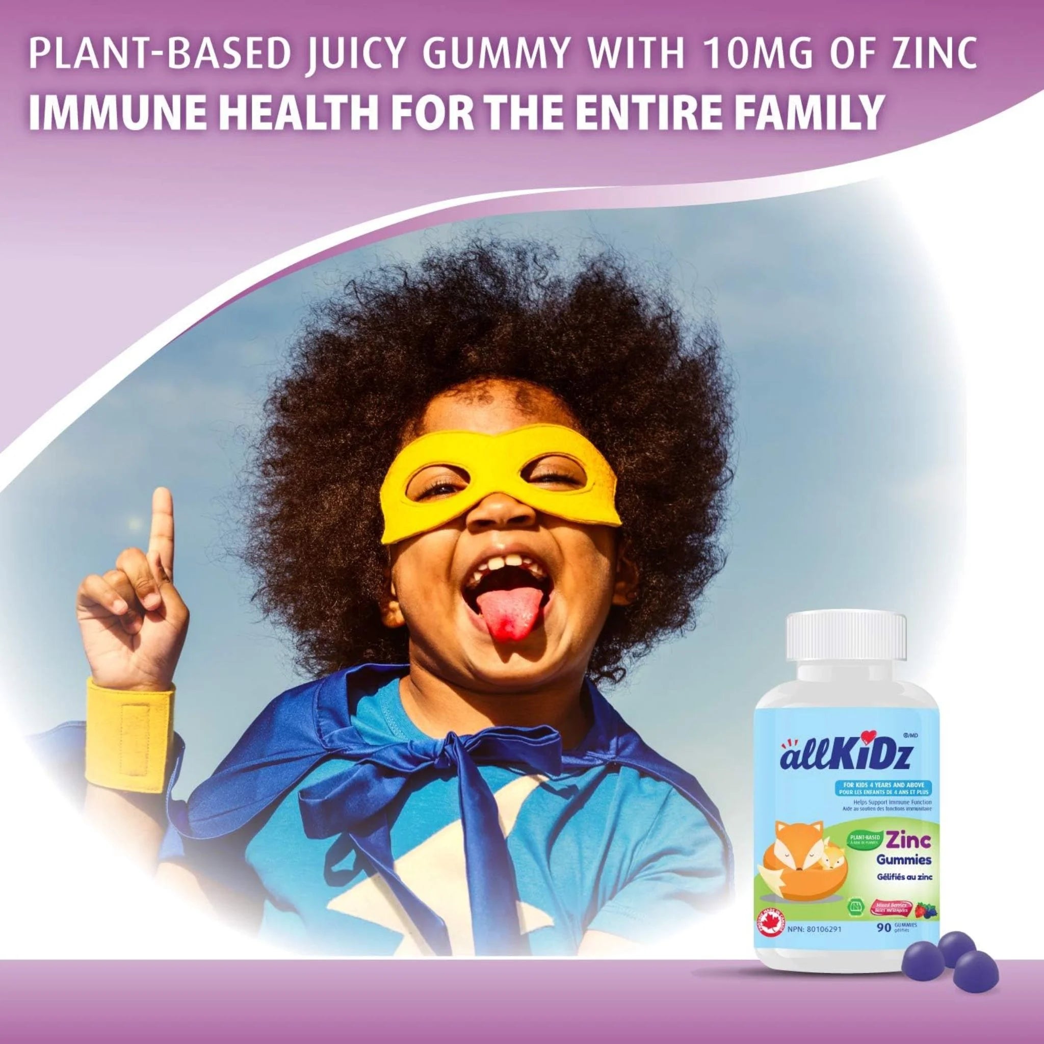 Allkidz Naturals Zinc 90 Gummies - Nature's Source Inc