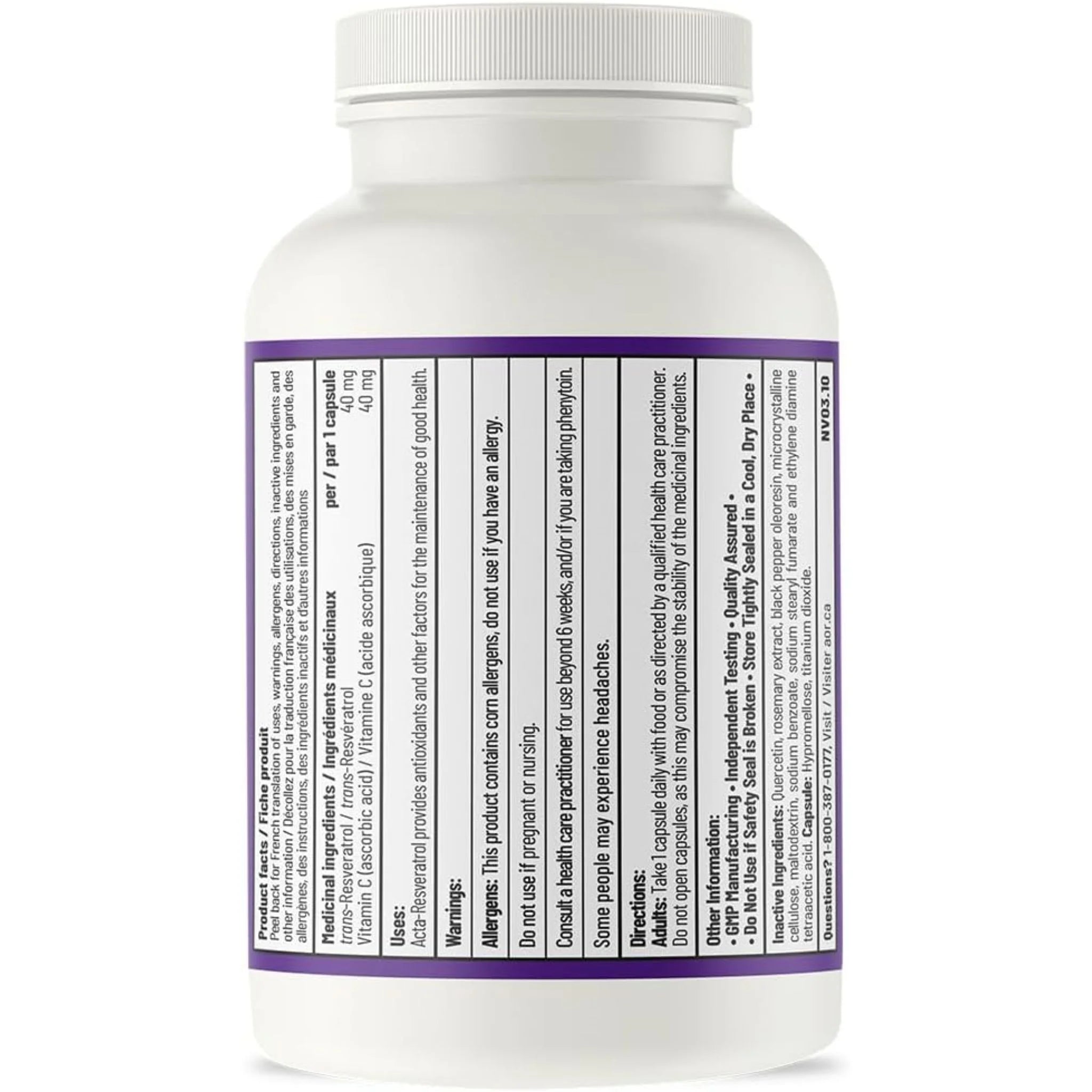 AOR Acta Resveratrol 90 Veg-Caps - Nature's Source Inc