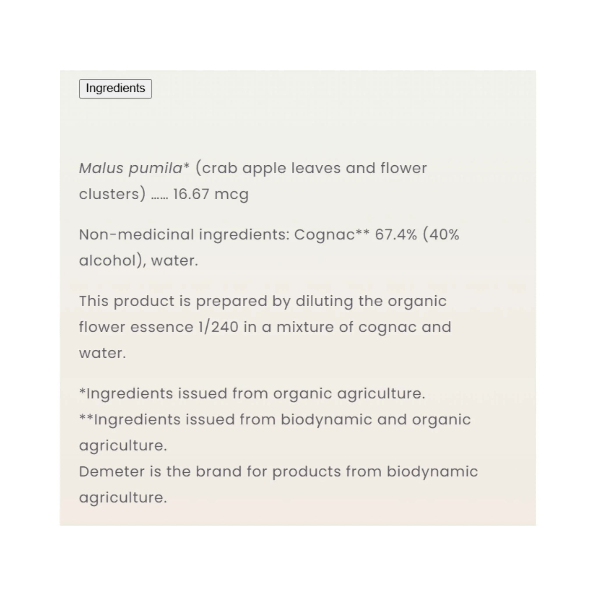 Biofloral 10 Crab Apple 20mL