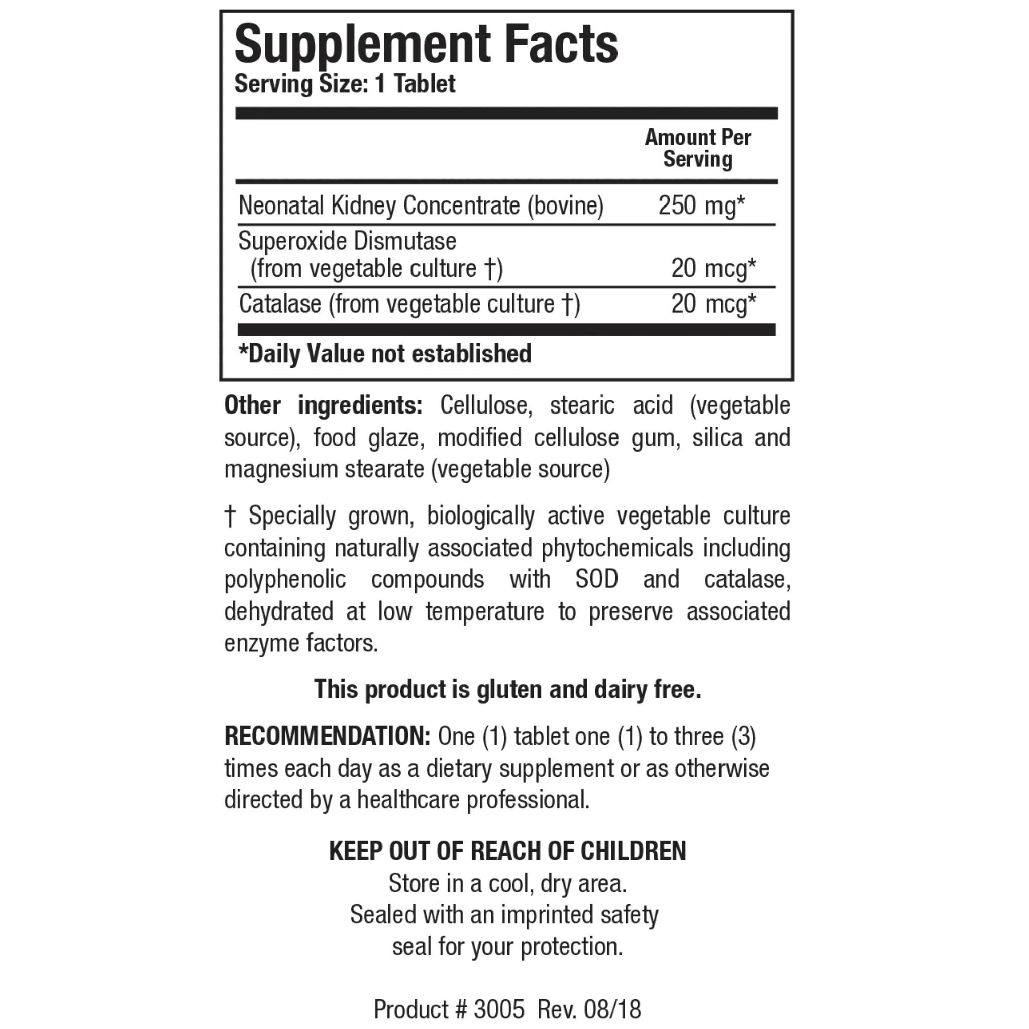 Biotics Research Cytozyme-KD 60 Tablets