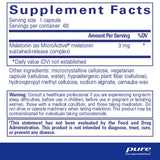 Pure Encapsulations Melatonin - SR 60 Capsules - Nature's Source Inc