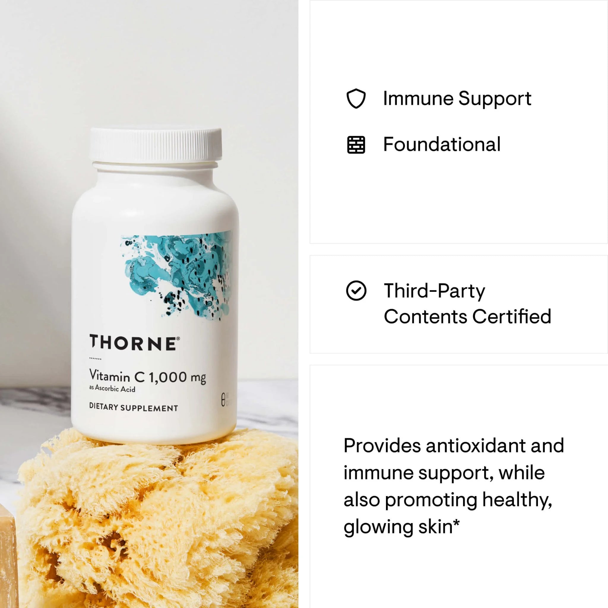 Thorne Ascorbic Acid 60 Capsules