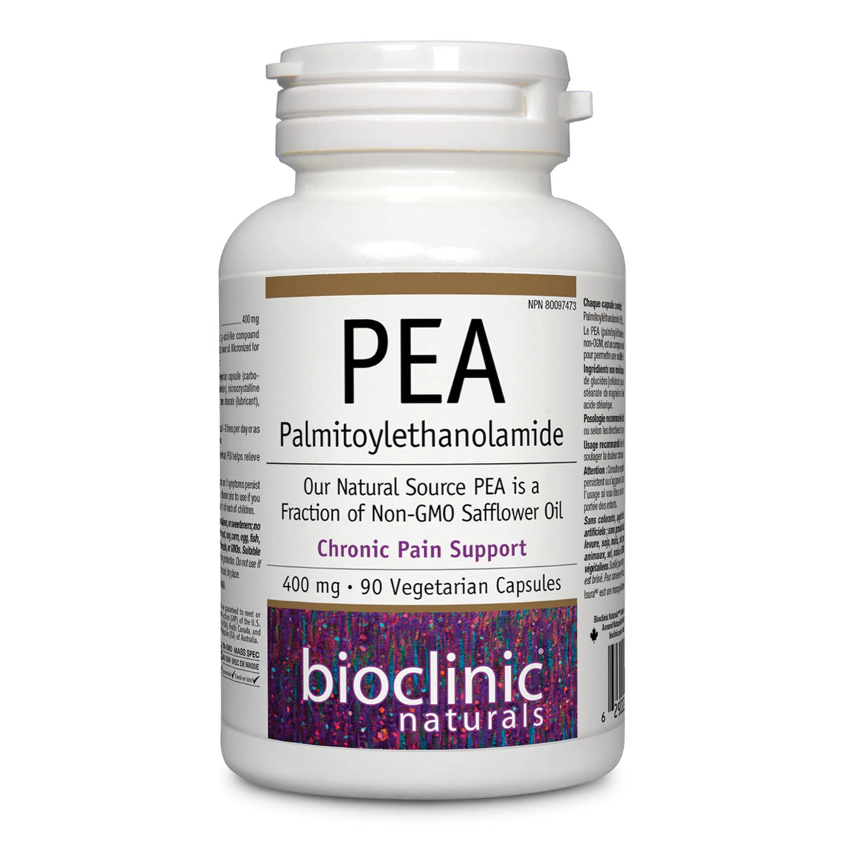 Bioclinic Naturals PEA 400mg 90 Capsules - Nature's Source Inc