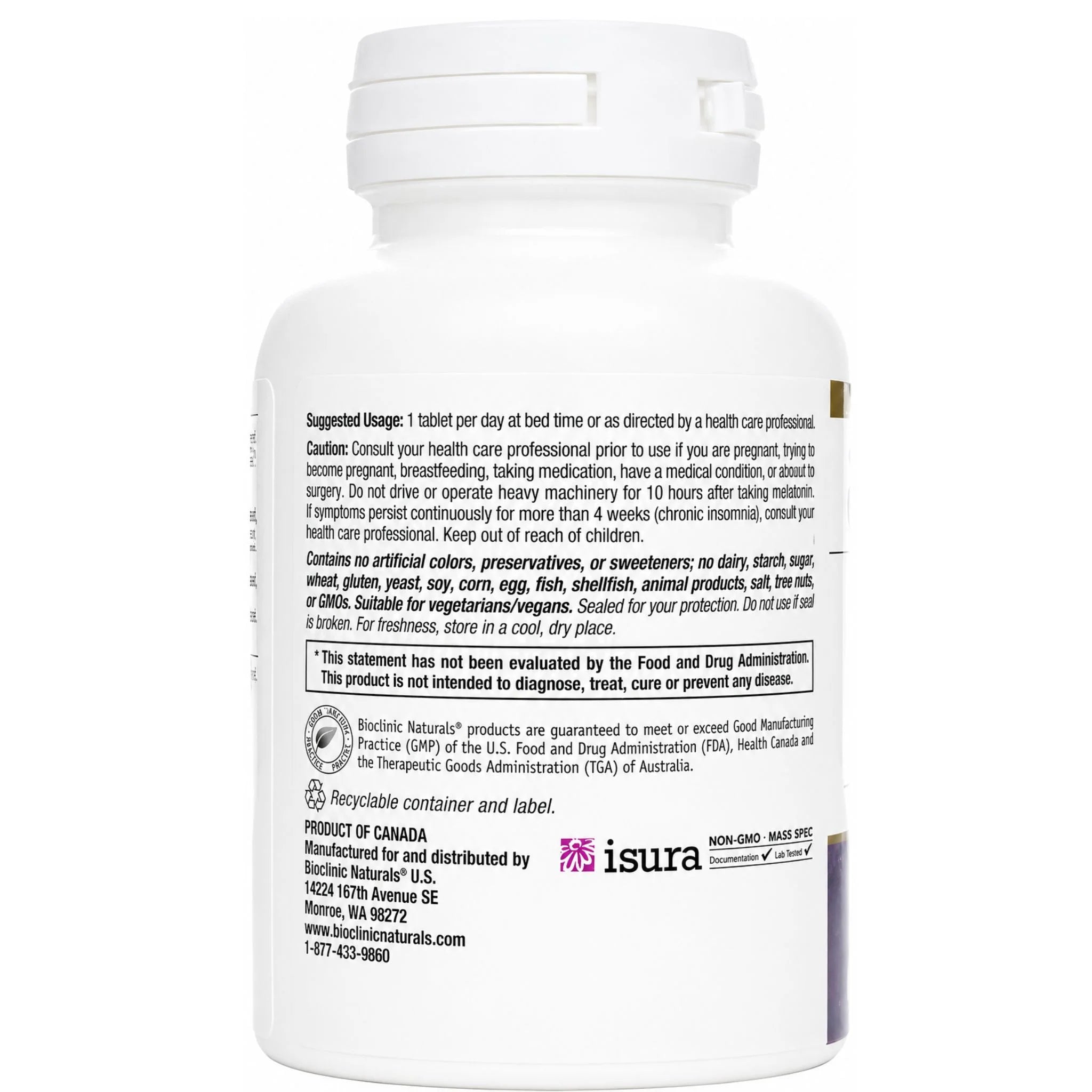 Bioclinic Naturals Melatonin Time Release 5mg 60 Tablets