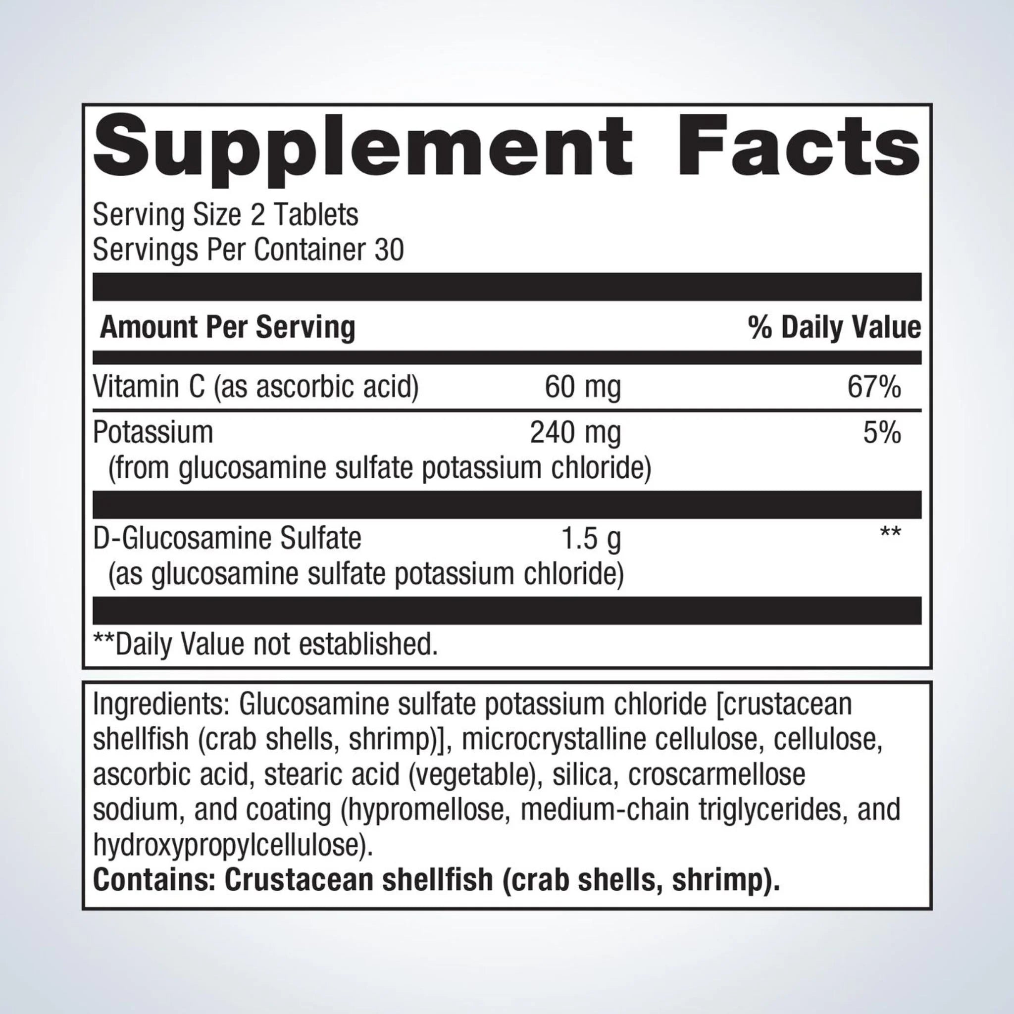 Metagenics Glucosamine Sulfate 750 60 Tablets - Nature's Source Inc