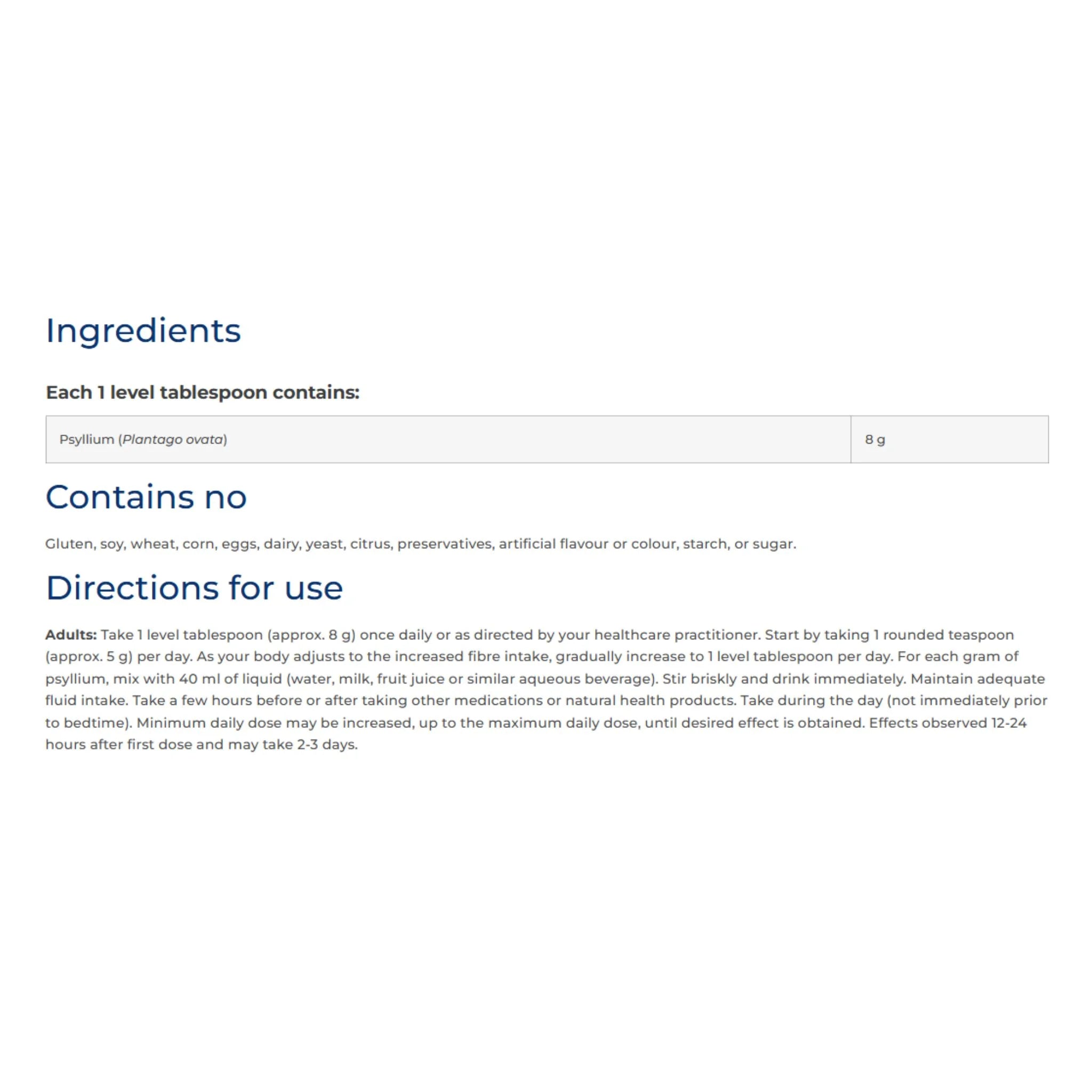 NFH Psyllium SAP 340g - Nature's Source Inc