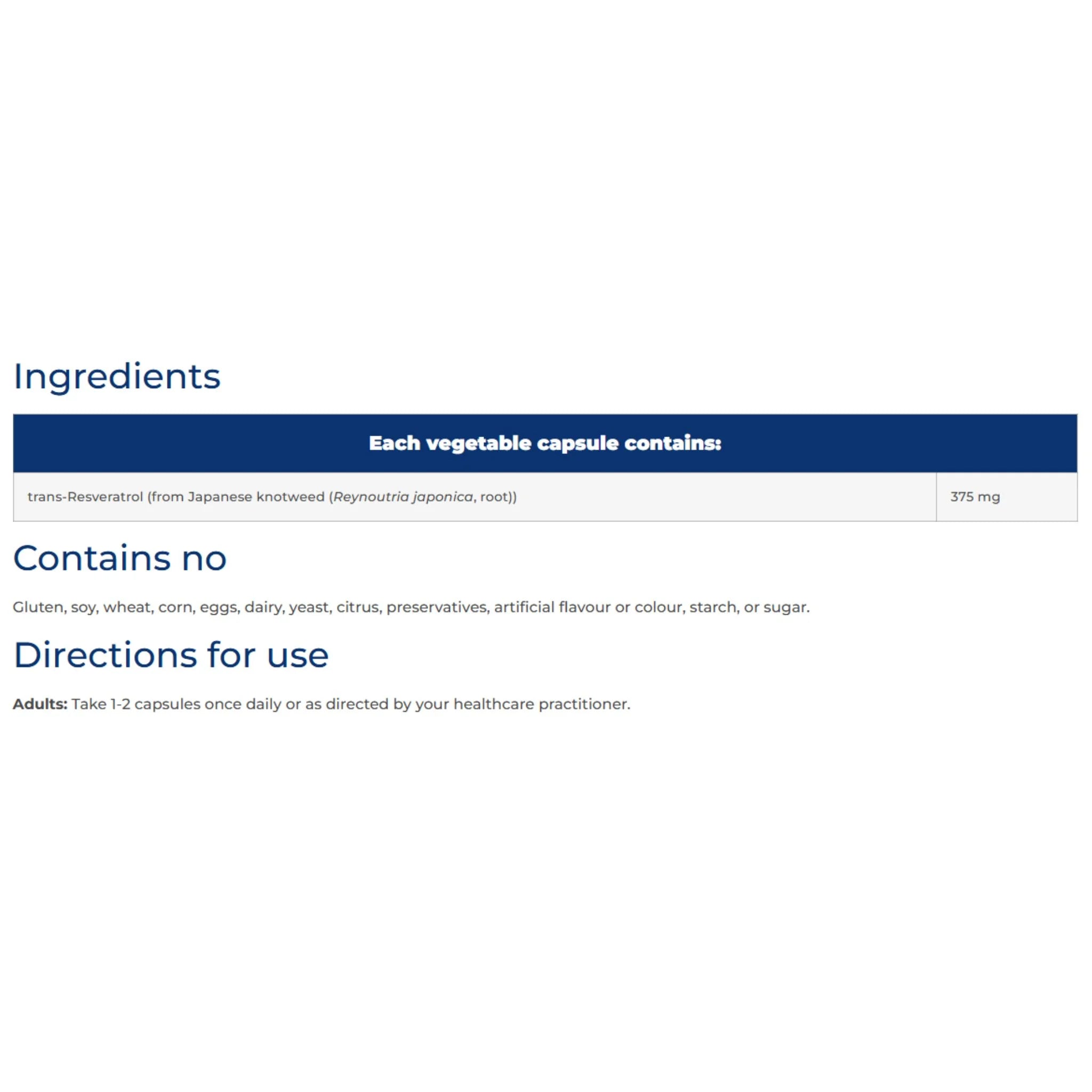 NFH Resveratrol SAP 60 Capsules - Nature's Source Inc