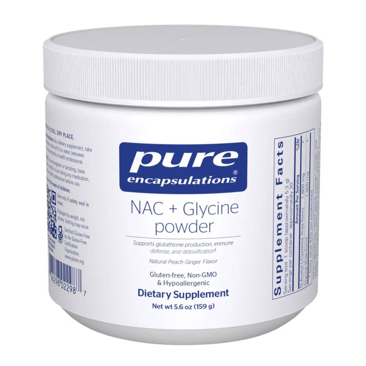 Pure Encapsulations Nac + Glycine 159g - Nature's Source Inc