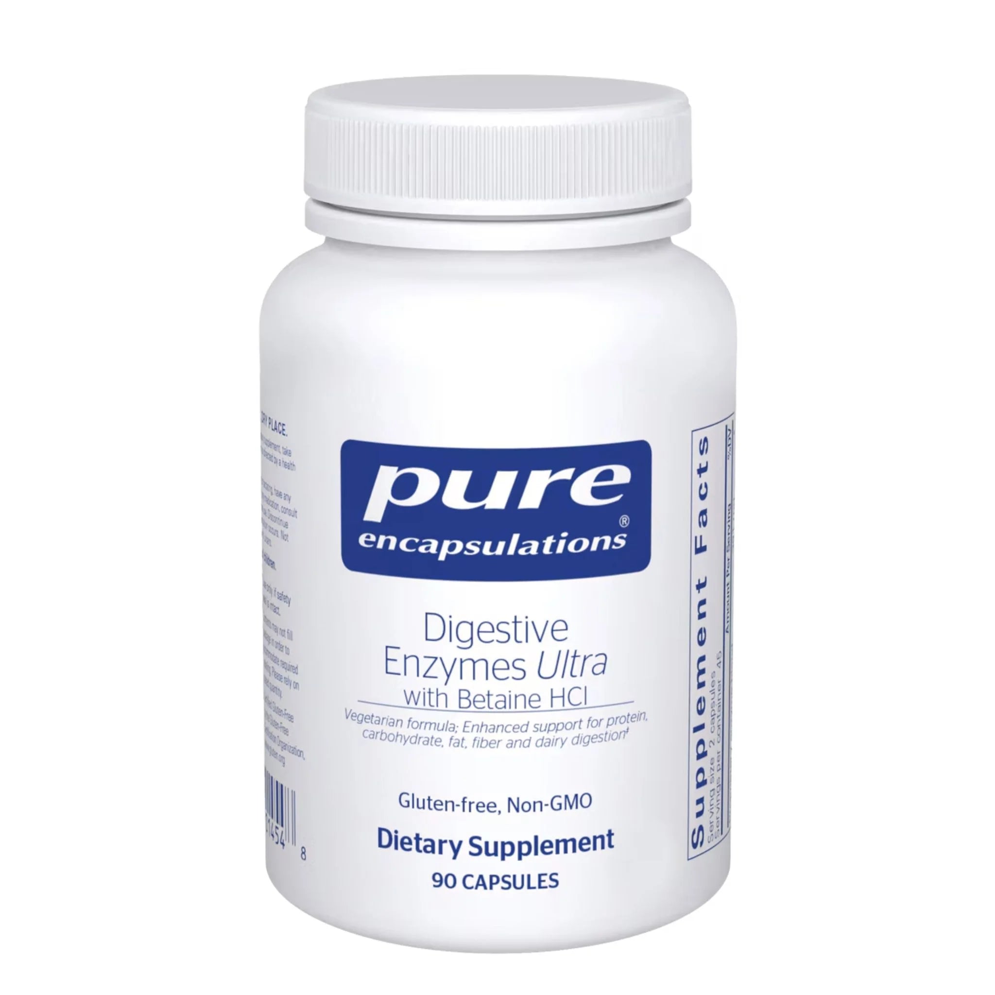Pure Encapsulations Digestive Enzymes Ultra with Betaine 90 Capsules - Nature's Source Inc