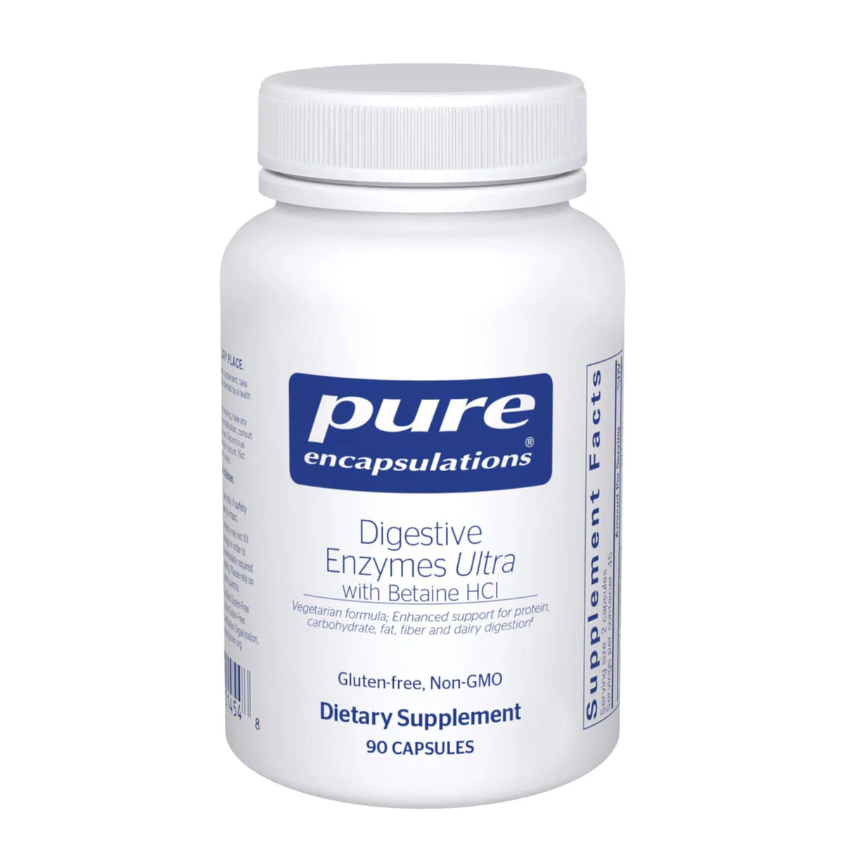 Pure Encapsulations Digestive Enzymes Ultra with Betaine 90 Capsules - Nature's Source Inc