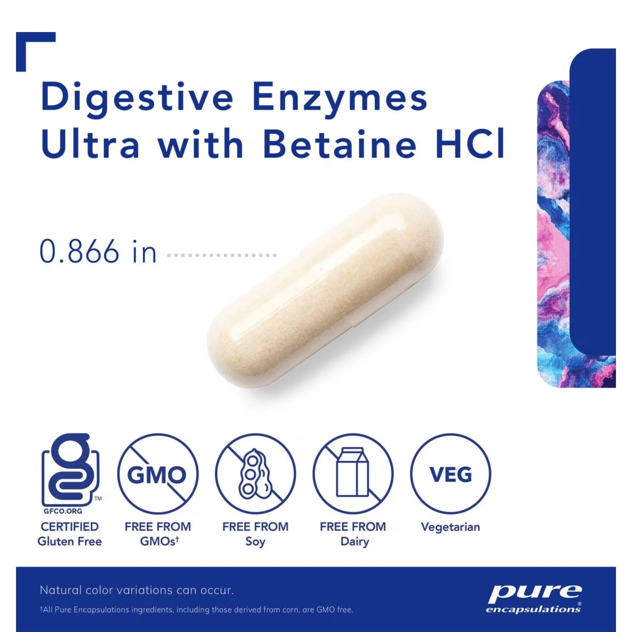 Pure Encapsulations Digestive Enzymes Ultra with Betaine 90 Capsules - Nature's Source Inc