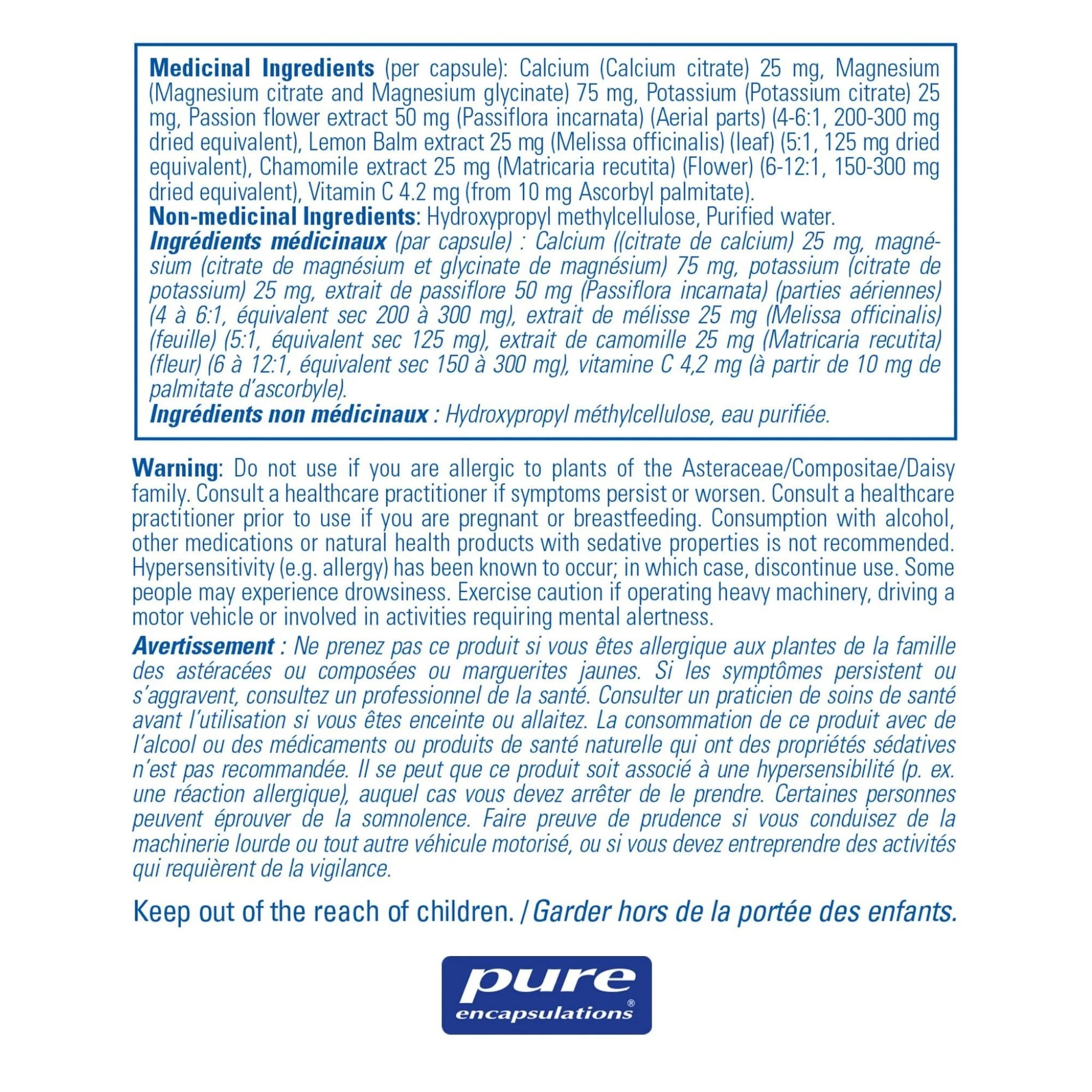 Pure Encapsulations Muscle Cramp/Tension Form 60 Veg-Caps