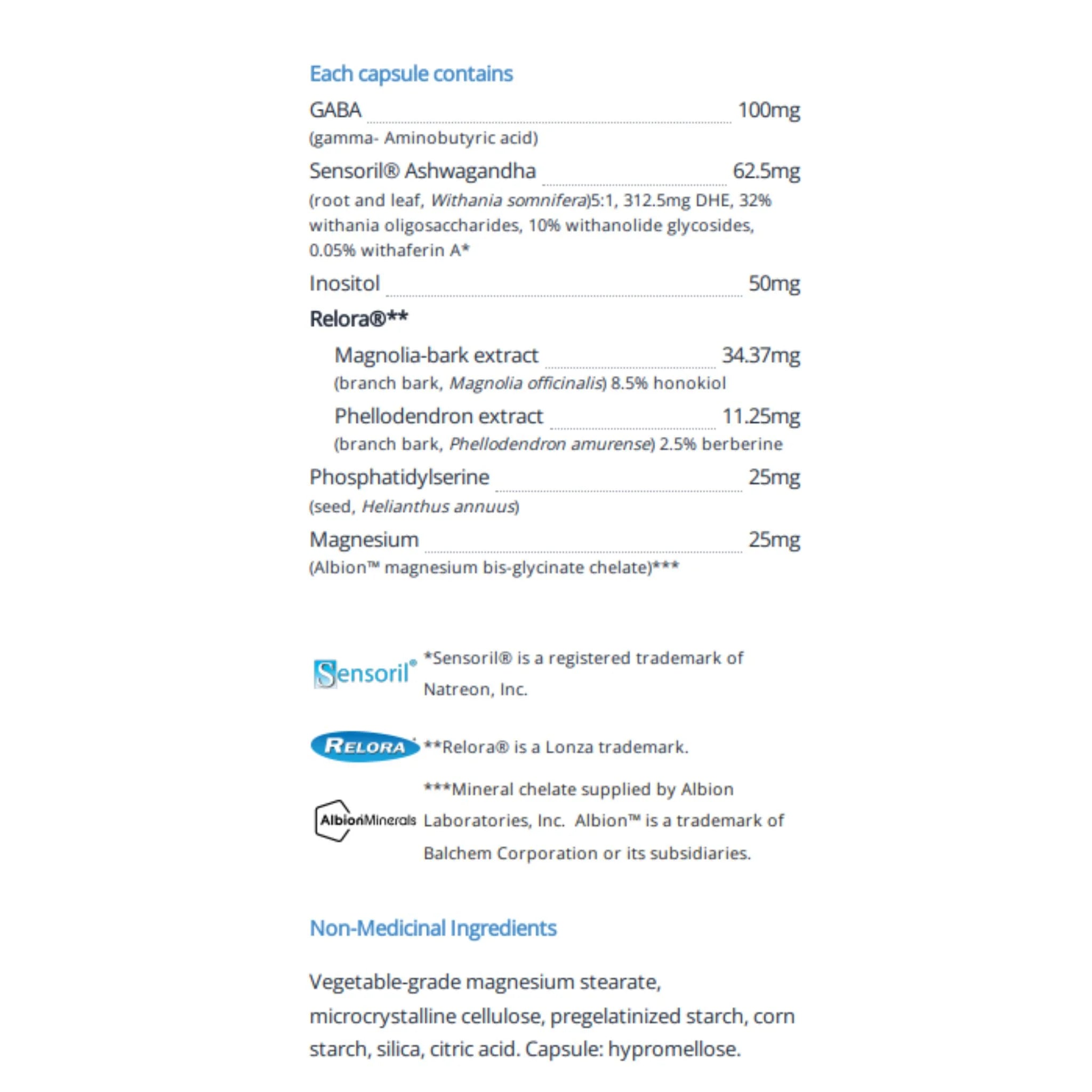 Cyto - Matrix Cortico·Calm Matrix 60 Vegetable Capsules - Nature's Source Inc