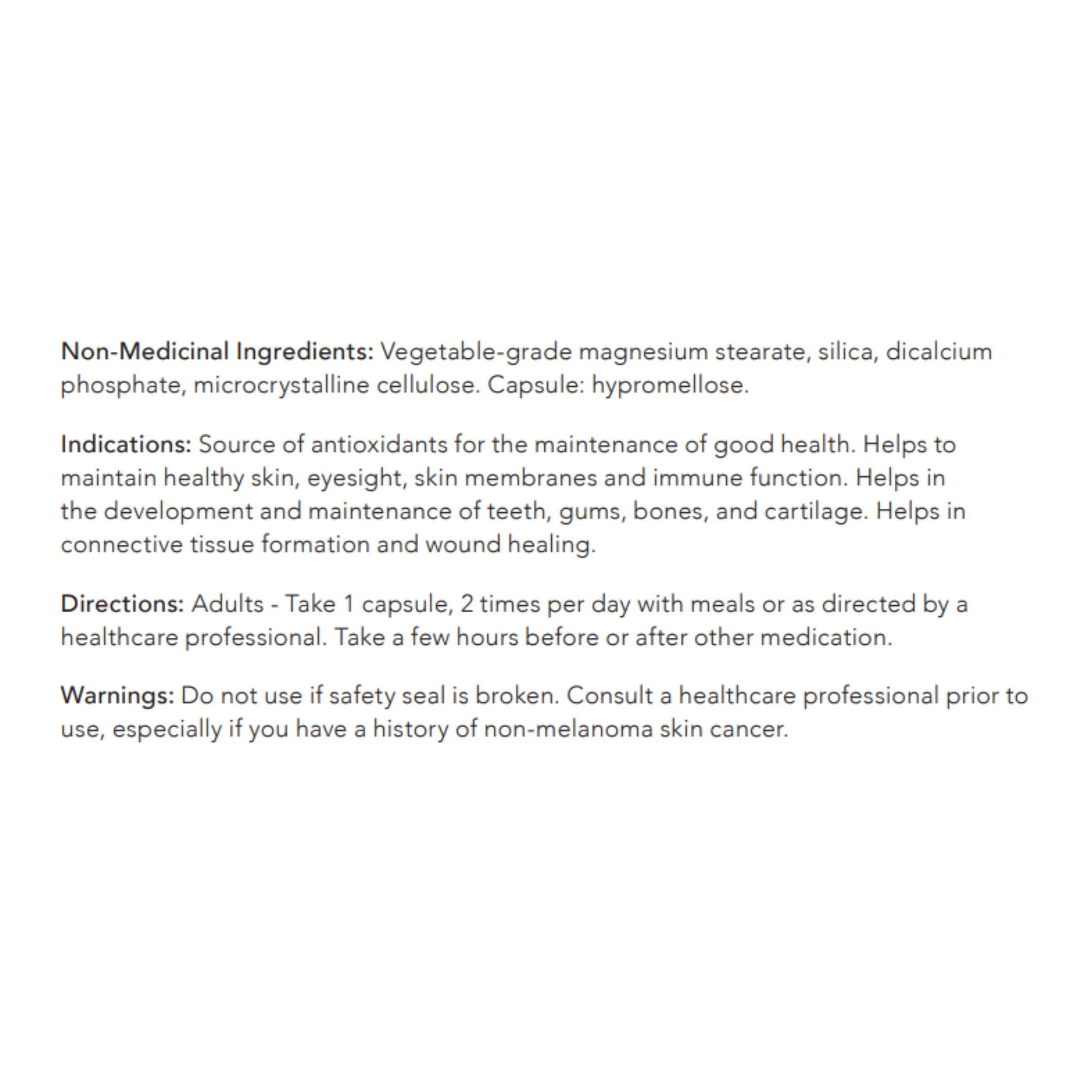 Cyto Matrix Active A·C·E·S + Zinc 60 Vegetable Capsules - Nature's Source Inc