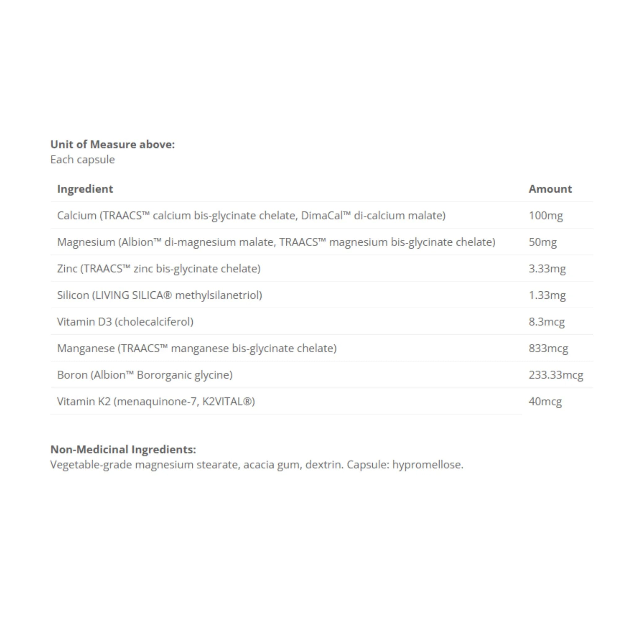 Cyto Matrix Bone Matrix MCHA 240 Vegetable Capsules - Nature's Source Inc