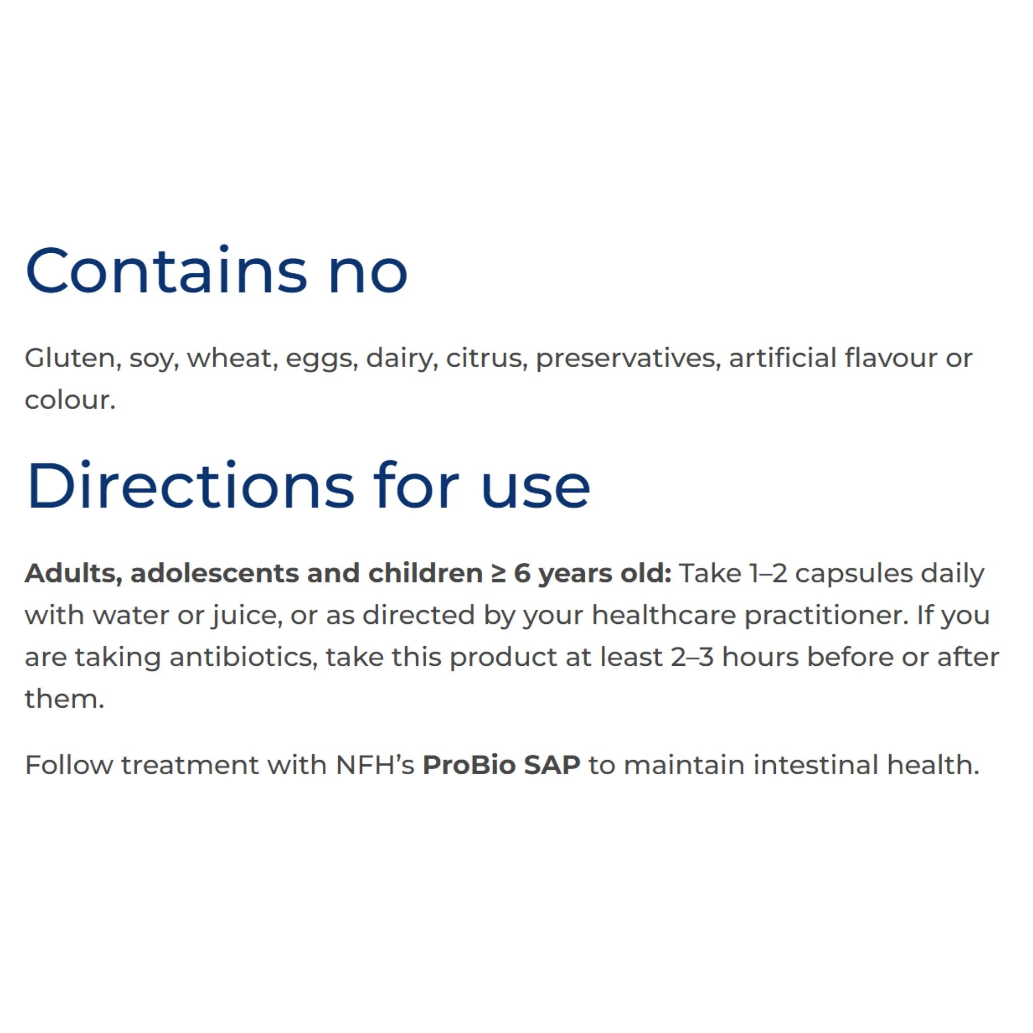 Buy NFH Intensity SAP 30 Capsules Online - Nature's Source