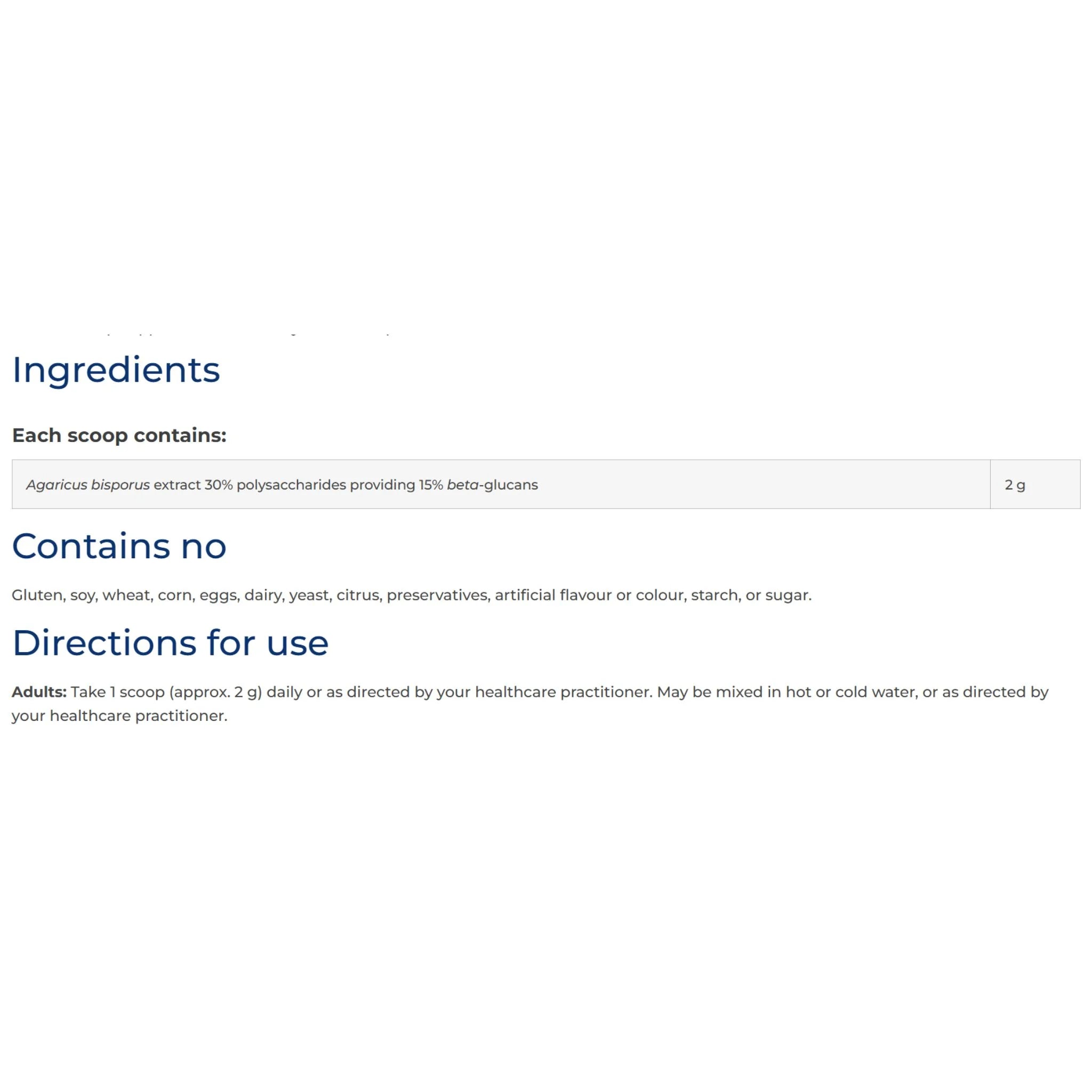 NFH Agaricus Bisporus SAP 90 Capsules