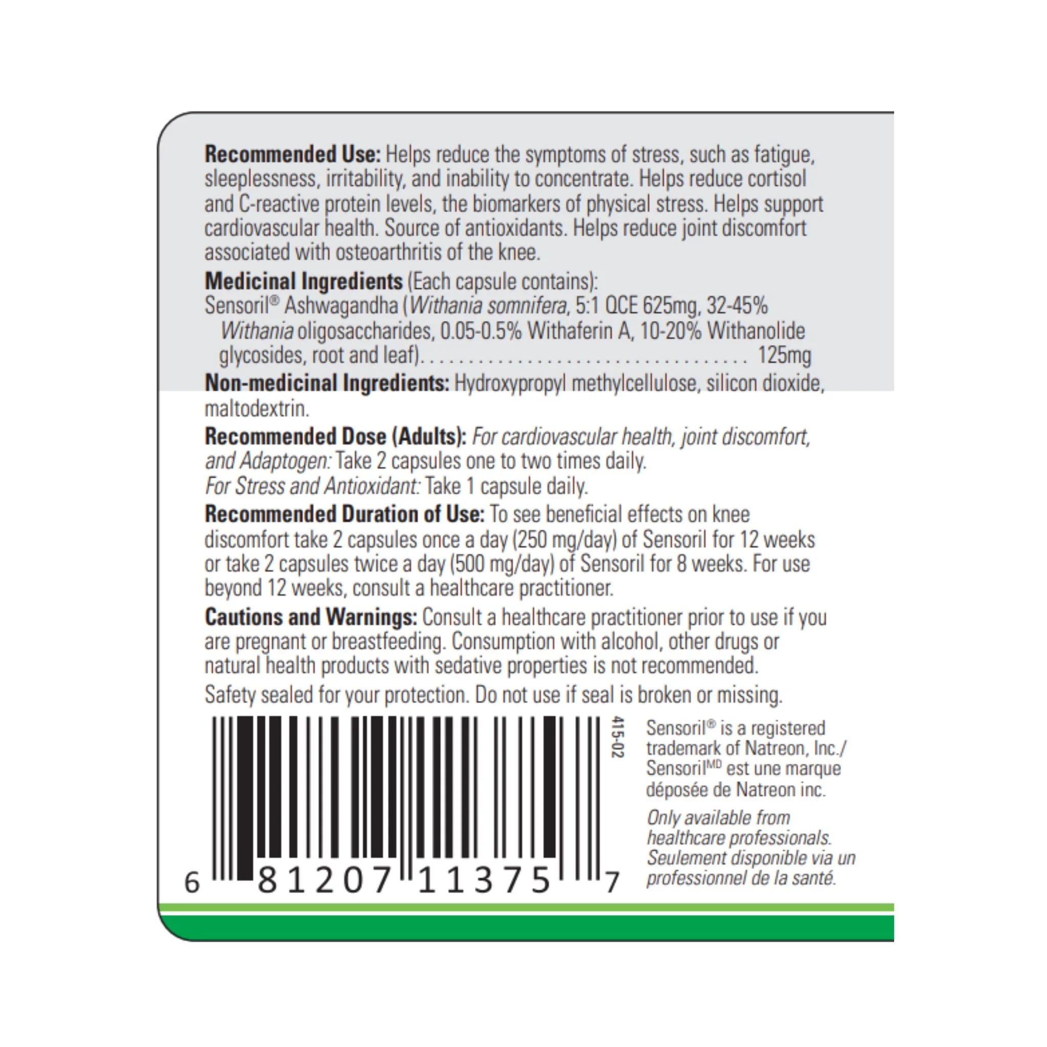Biomed Ashwagandha Sensoril 120 Capsules