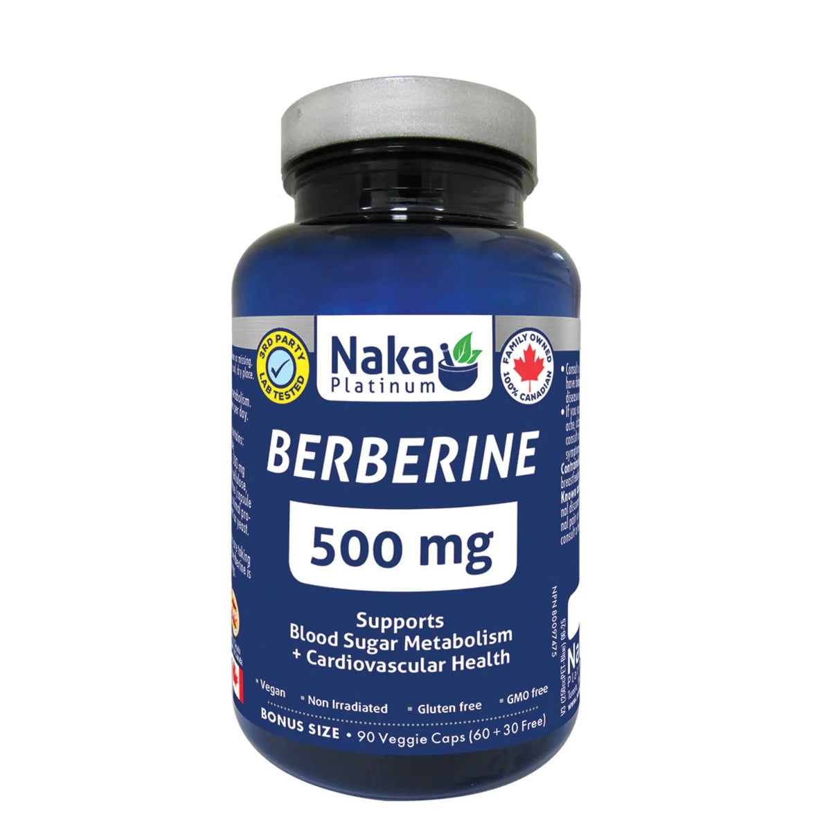 Naka Platinum Berberine 500mg 90 Vegan Capsules