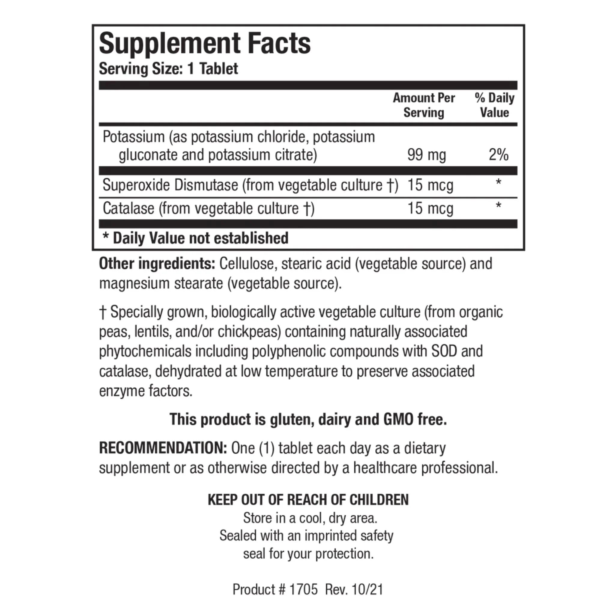 Biotics Research K-Zyme 100 Tablets