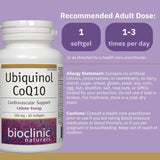 Bioclinic Naturals Ubiquinol CoQ10 200mg 60 Softgels - Nature's Source Inc