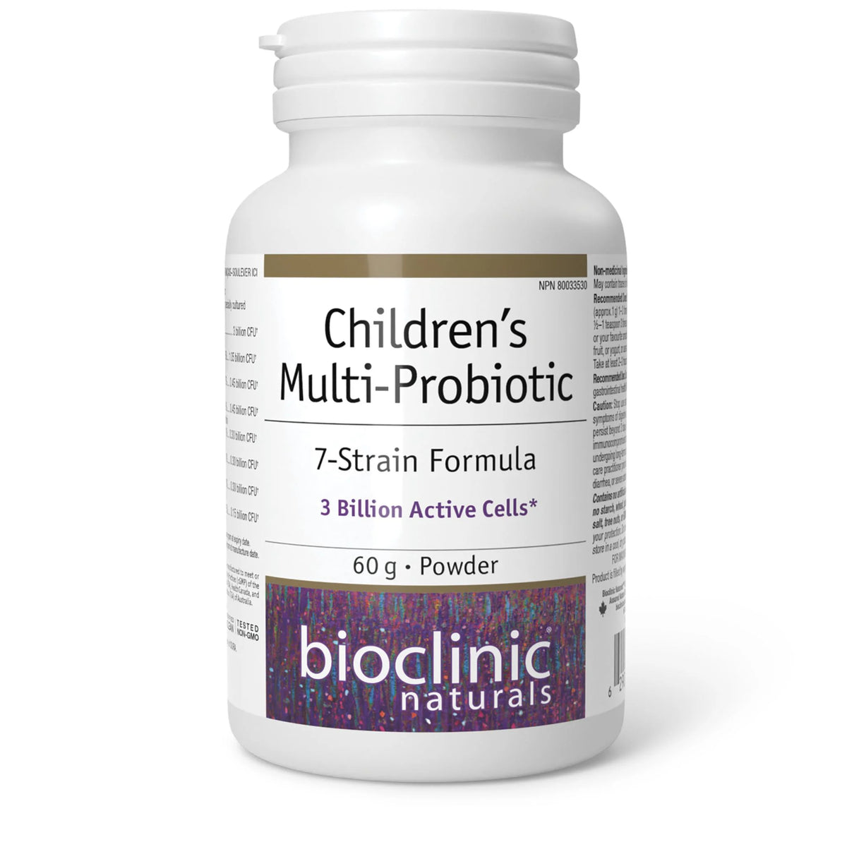 Bioclinic Naturals Children's Multi Probiotic, 7 Strain Formula Powder 60g