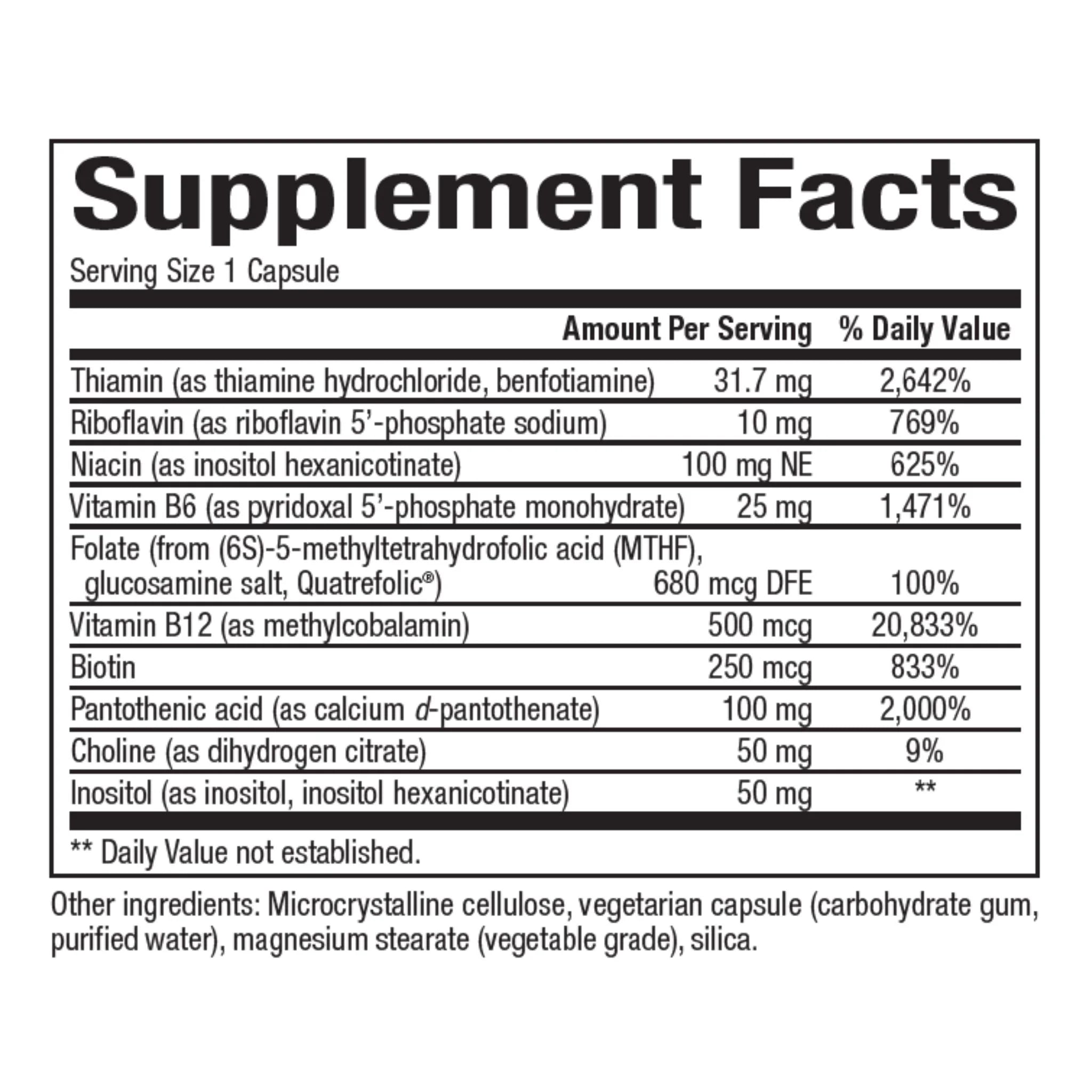 Bioclinic Naturals Enhanced B Complex 60 Vegetarian Capsules - Nature's Source Inc